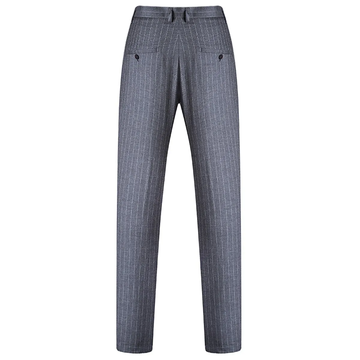 3-Piece Suit Stripe Design Suit Grey