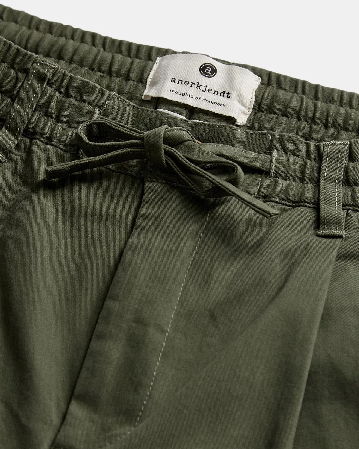 AKJAN COTTON PLEAT ELA PANTS - Olivine