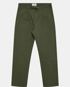 AKJAN COTTON PLEAT ELA PANTS - Olivine