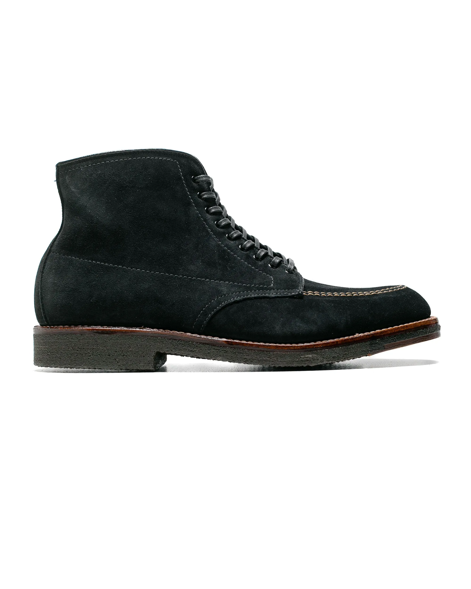 Alden Indy Boot Black Suede with Crepe Sole