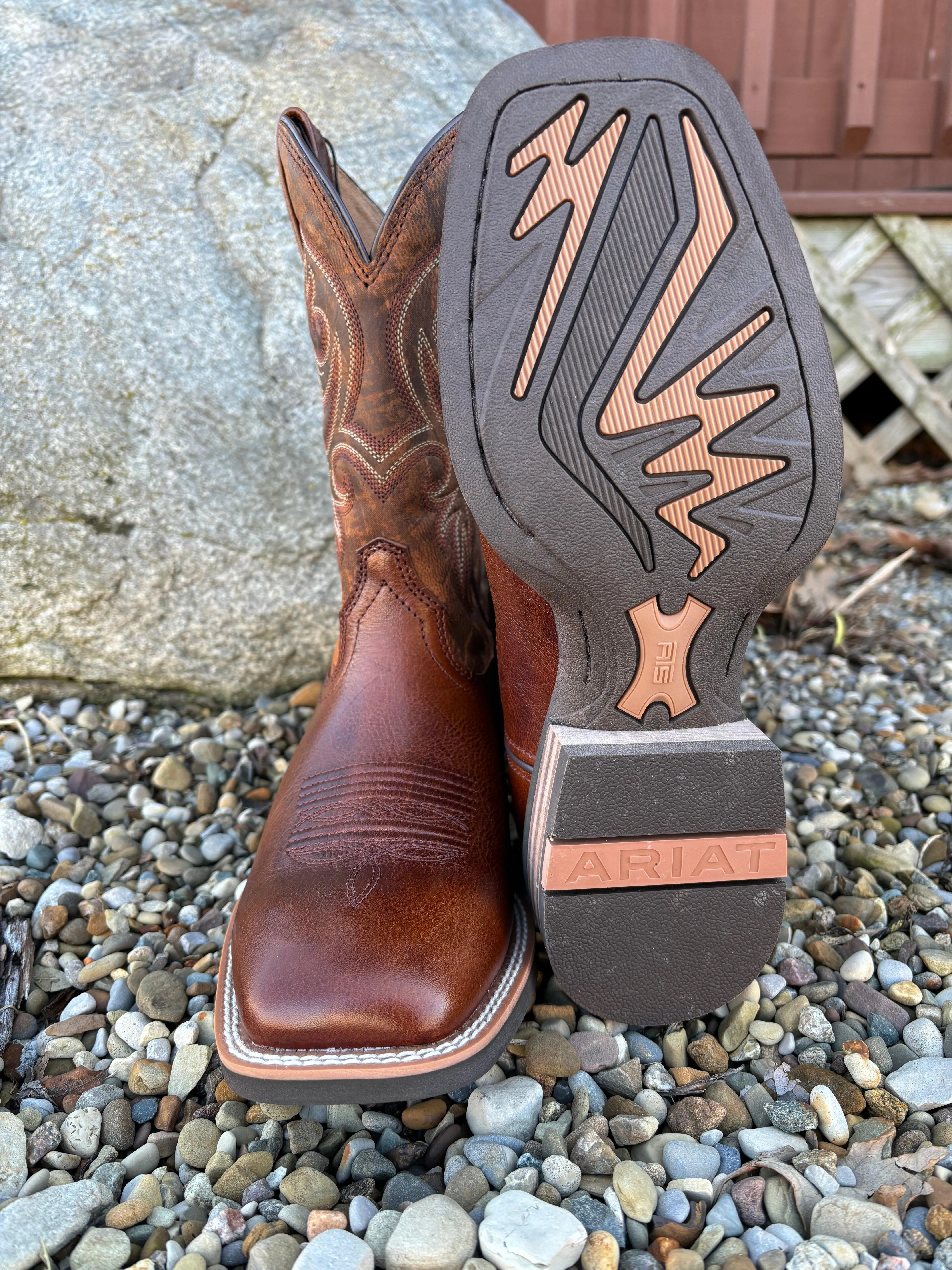 Ariat Men's Beasty Brown Slingshot Square Toe Cowboy Boots 10050936