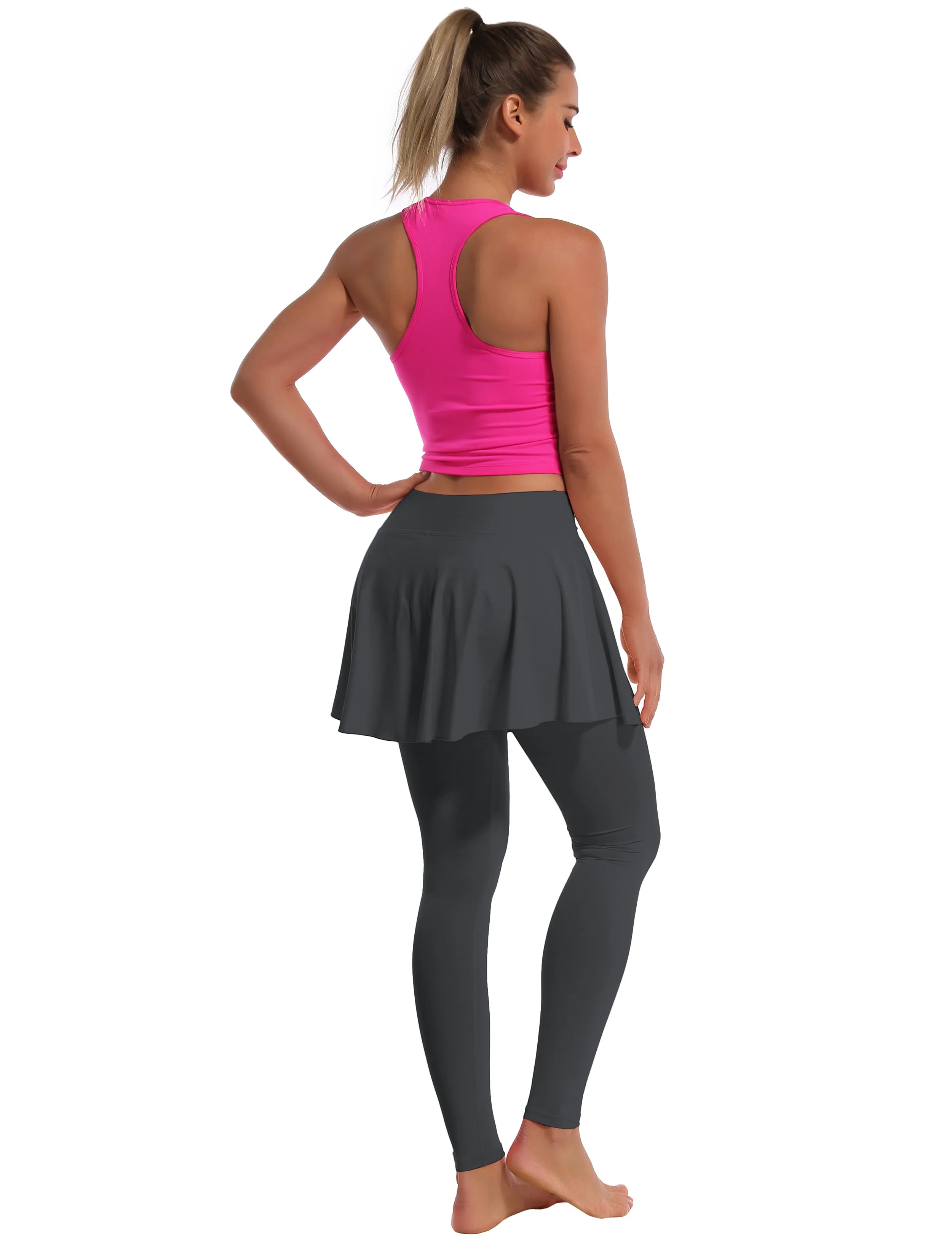 Athletic Tennis Golf Skort with Pocket Shorts shadowcharcoal