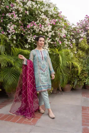 Blue Maysuri 3 PC Unstitched Suit