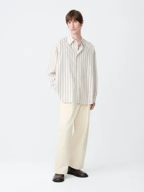 Bridges Peached Cotton Twill Pant in Cream