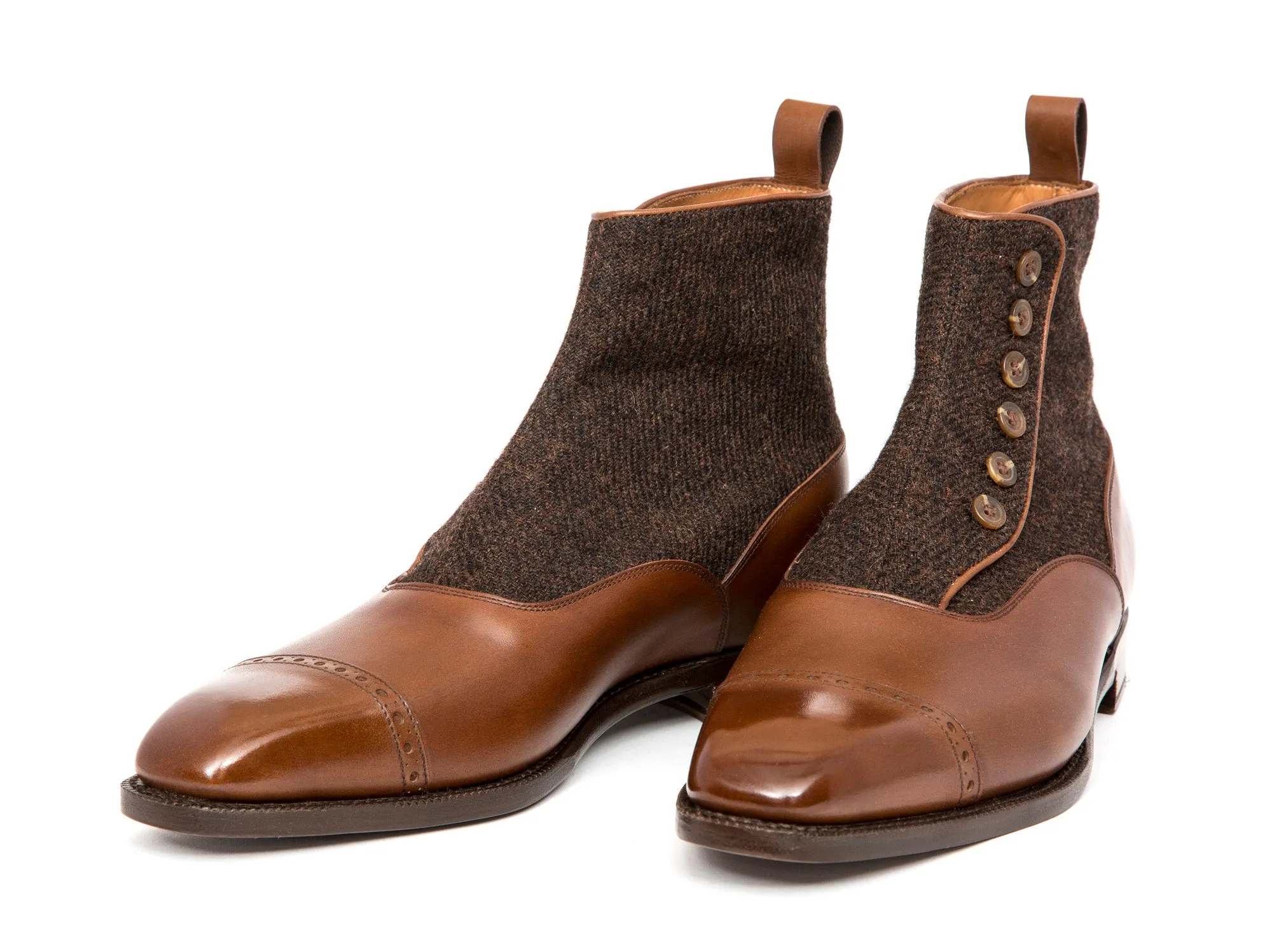 Carkeek - MTO - Mocha Calf / Chocolate Medley Flannel - MGF Last - Single Leather Sole