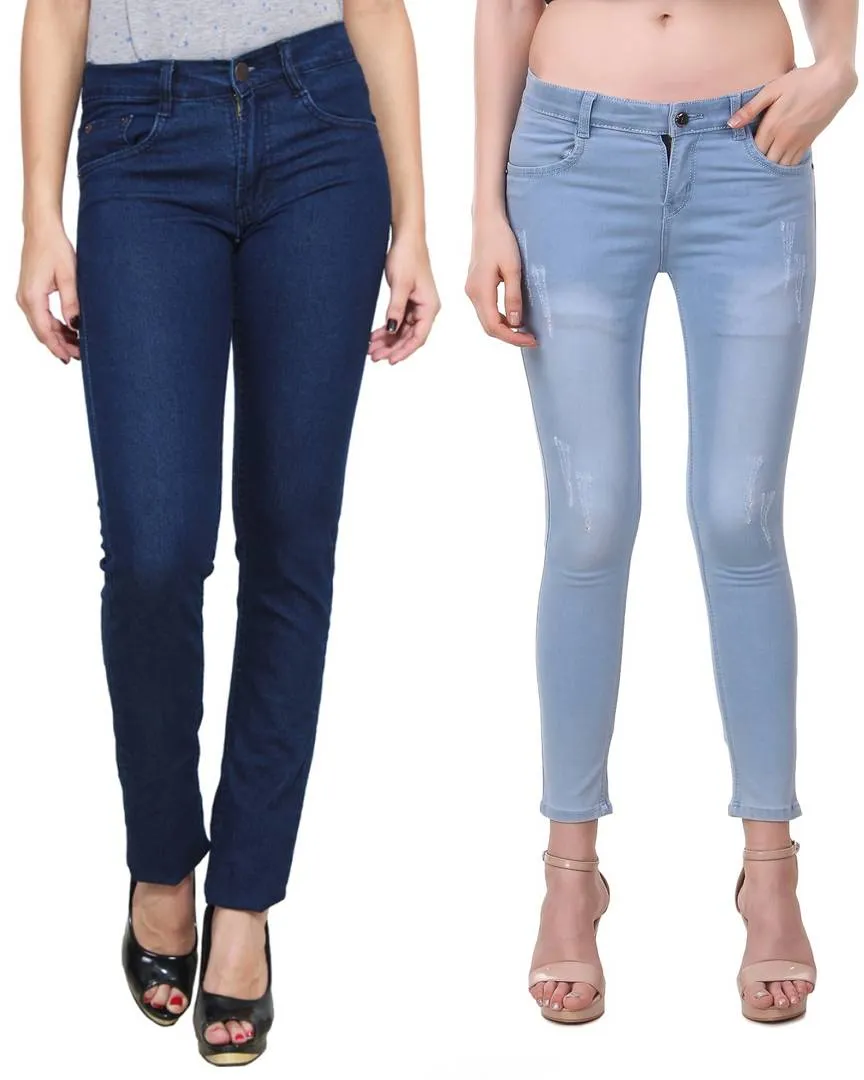 Combo Of 2 Denim Skinny Fit Jeans