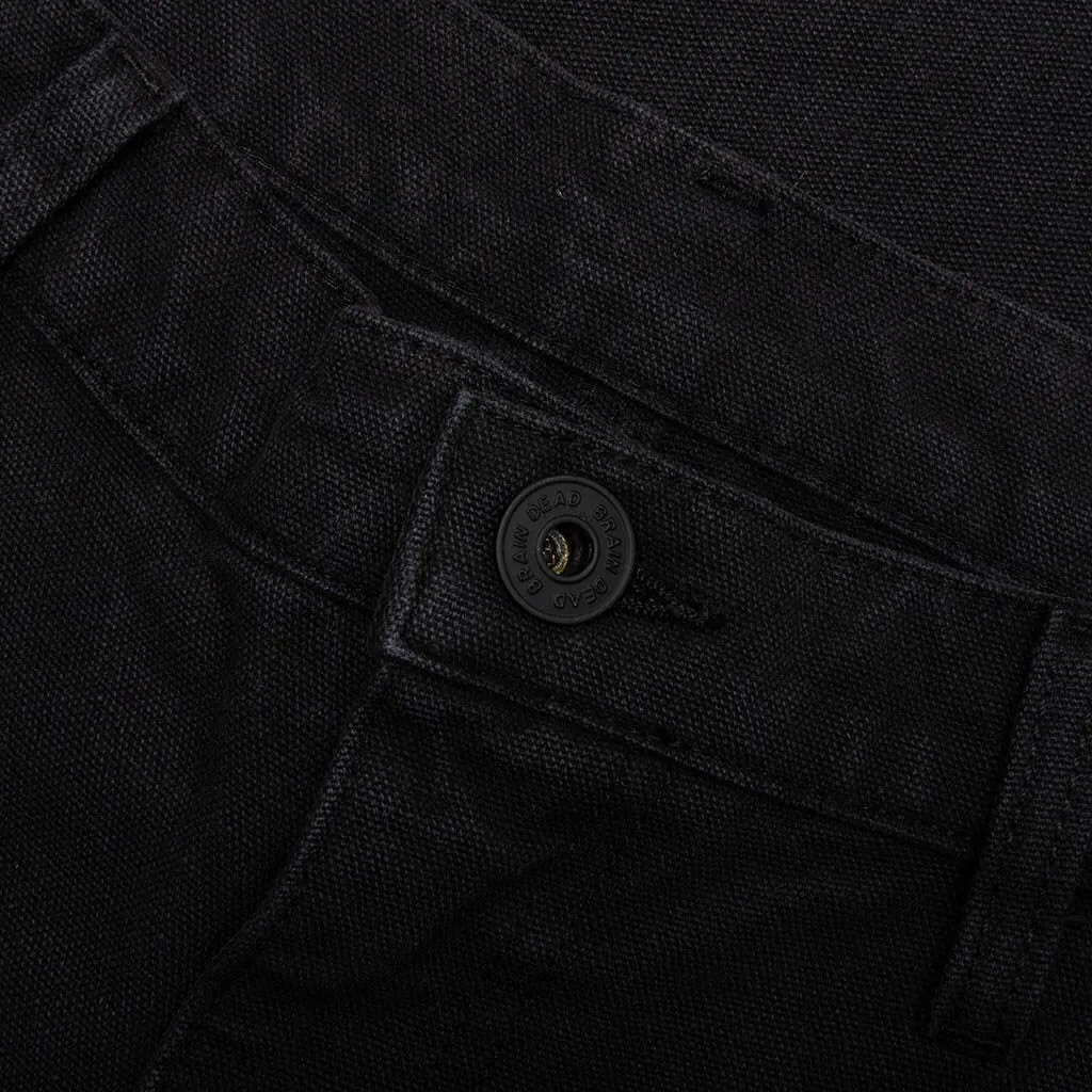 Double Knee Utility Pant - Washed Black