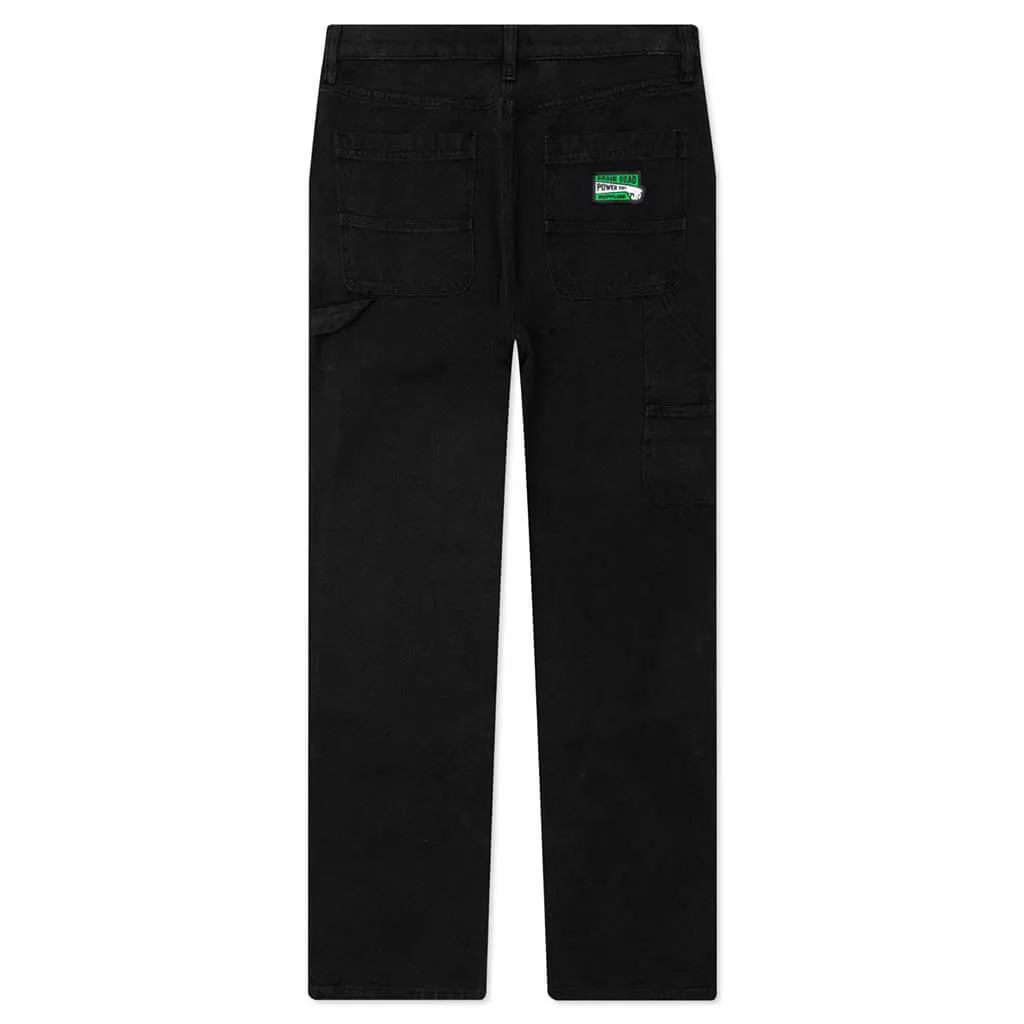 Double Knee Utility Pant - Washed Black