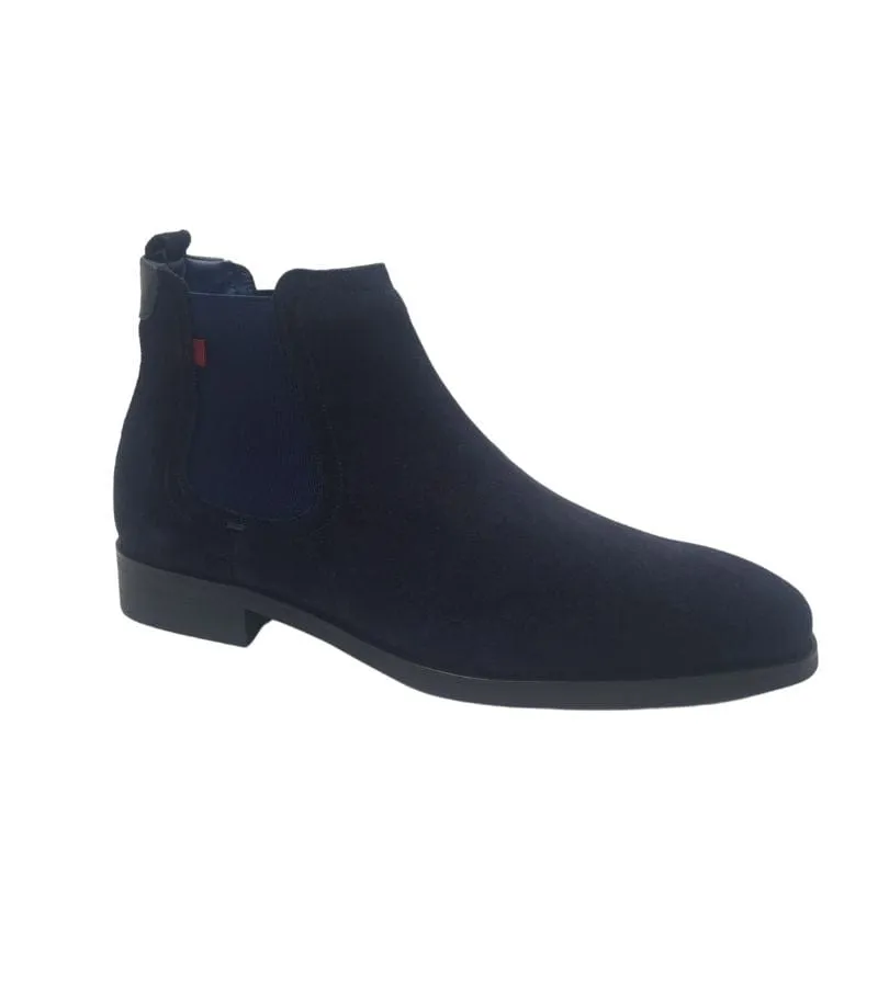 Escape Mens Leather Navy Boot - Soft Marine