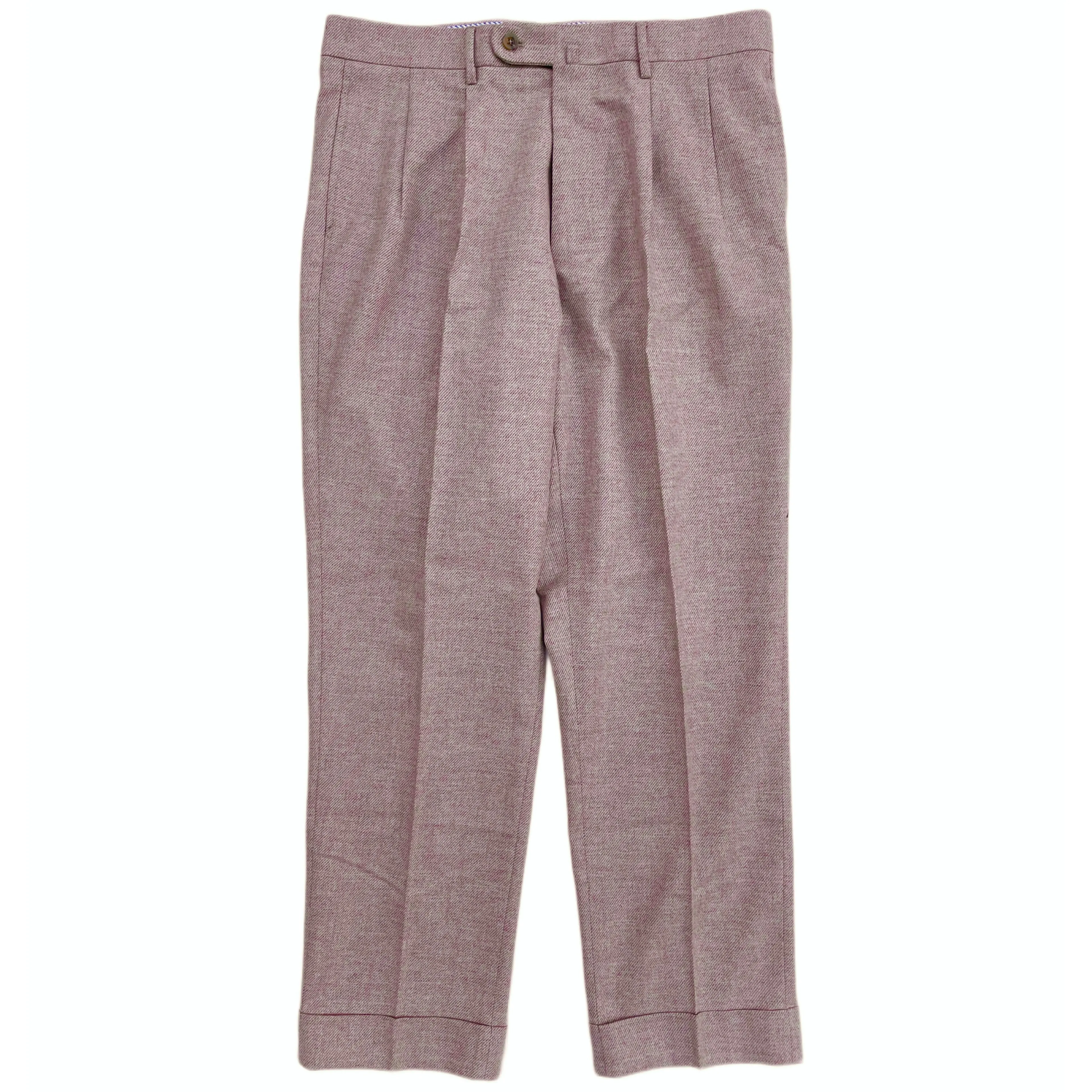 FRESH Wool 2 Pleates Chino Pants In Rose