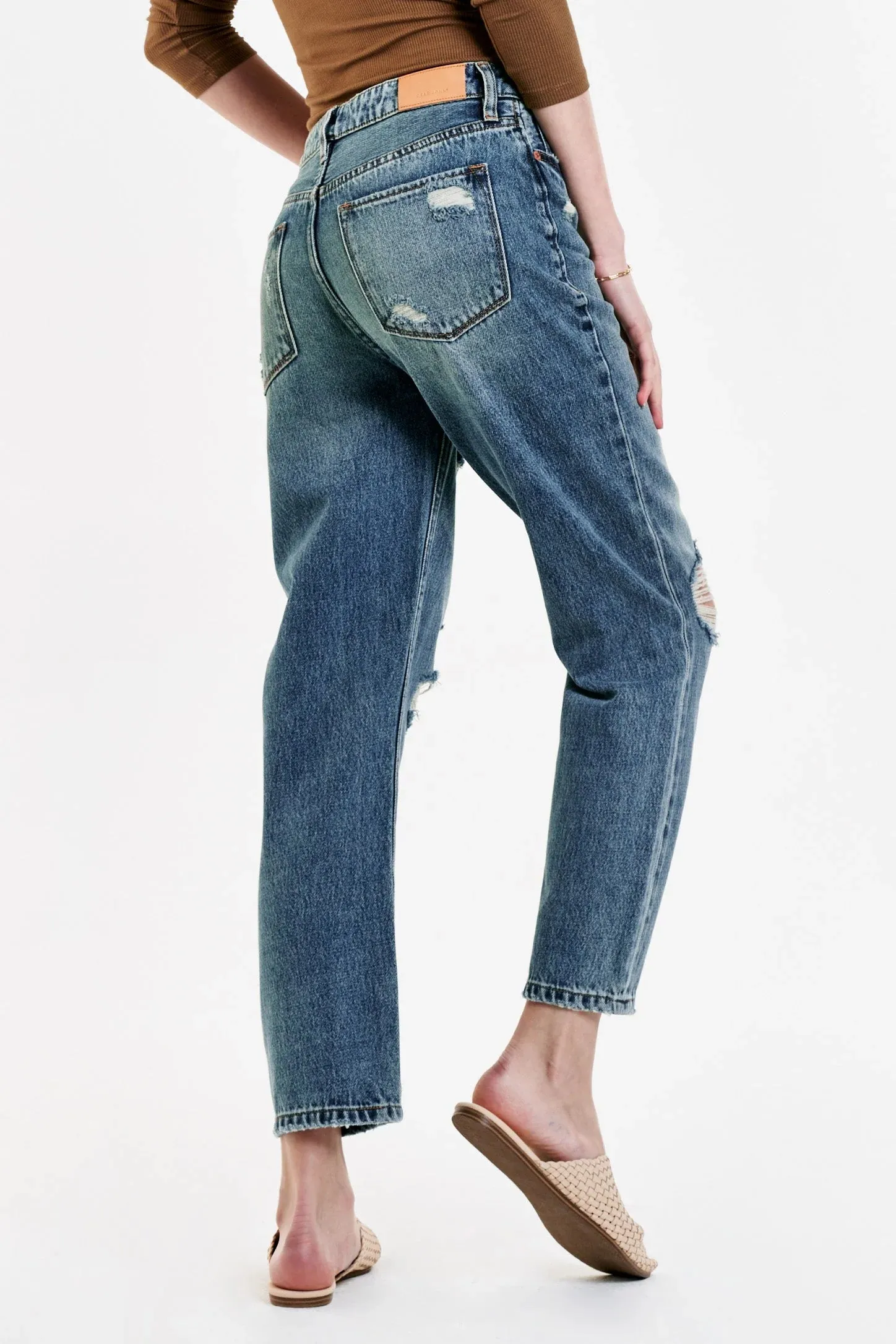 Jodi Super High Rise Cropped Straight Jeans