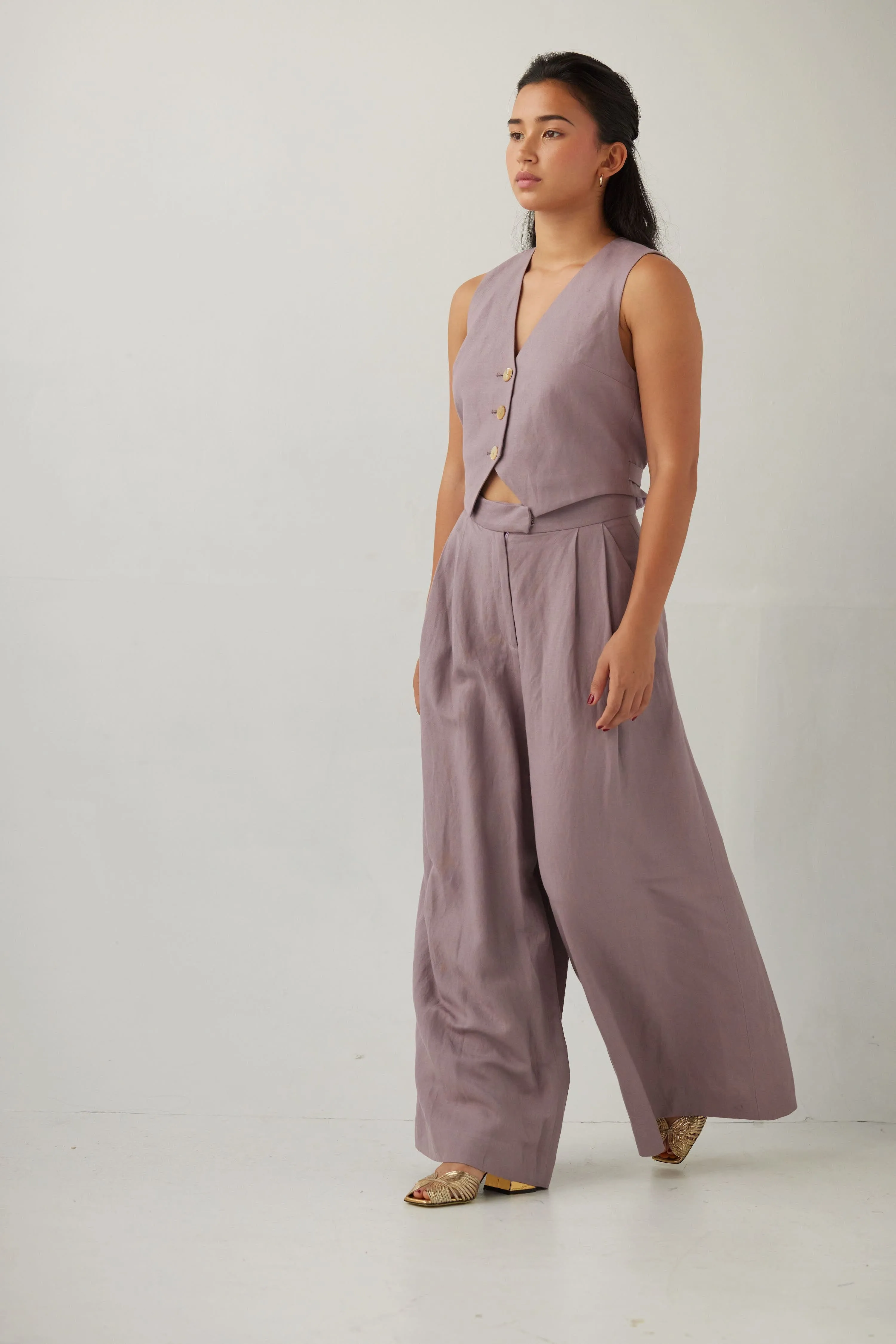 Katherine Pant in Linen Blend