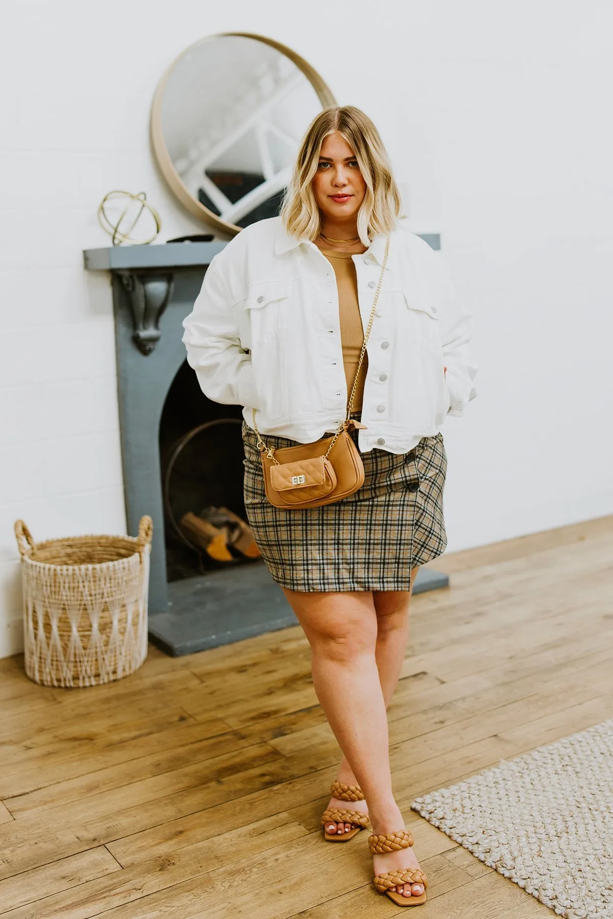 Late To Class Plaid Mini Skort LD23