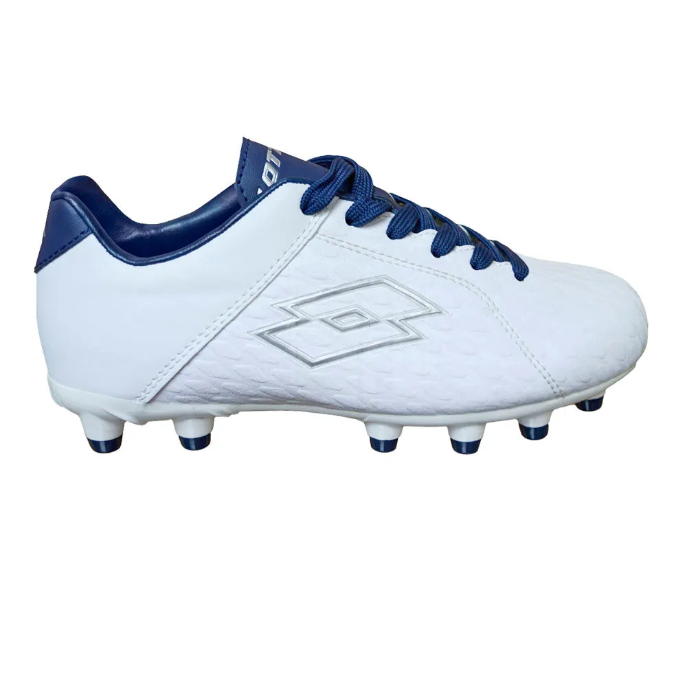 Lotto Cosmo FG Jnr Football Boots (WHT/NAVY)