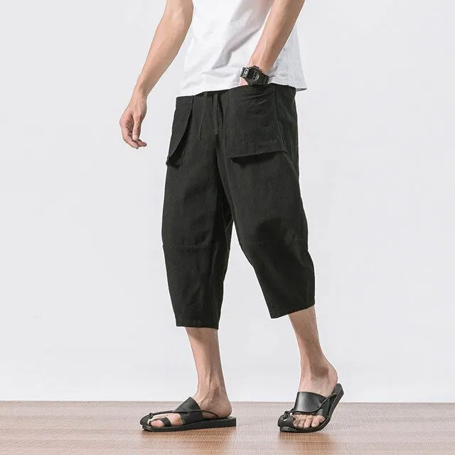 Men's wide crotch harem pants