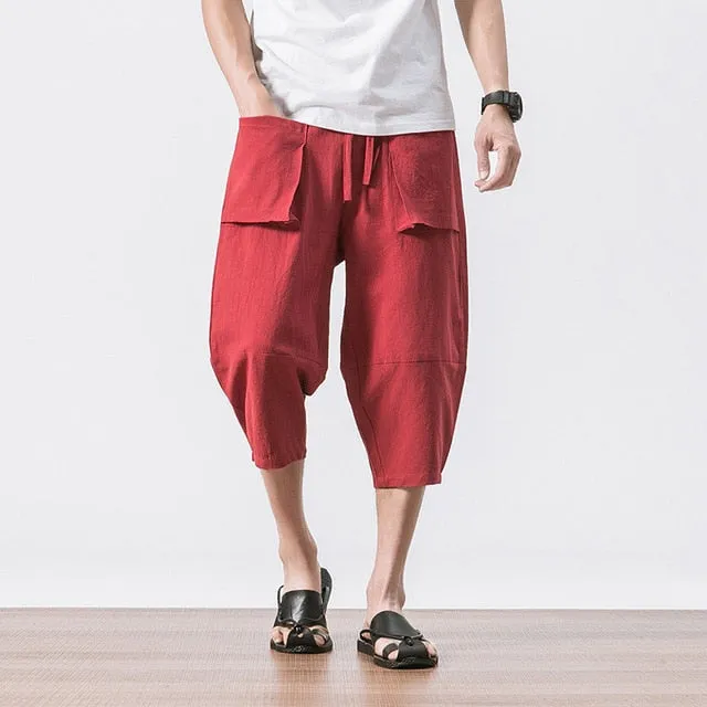 Men's wide crotch harem pants