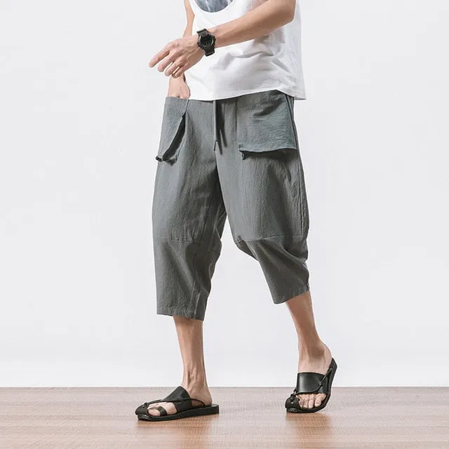 Men's wide crotch harem pants