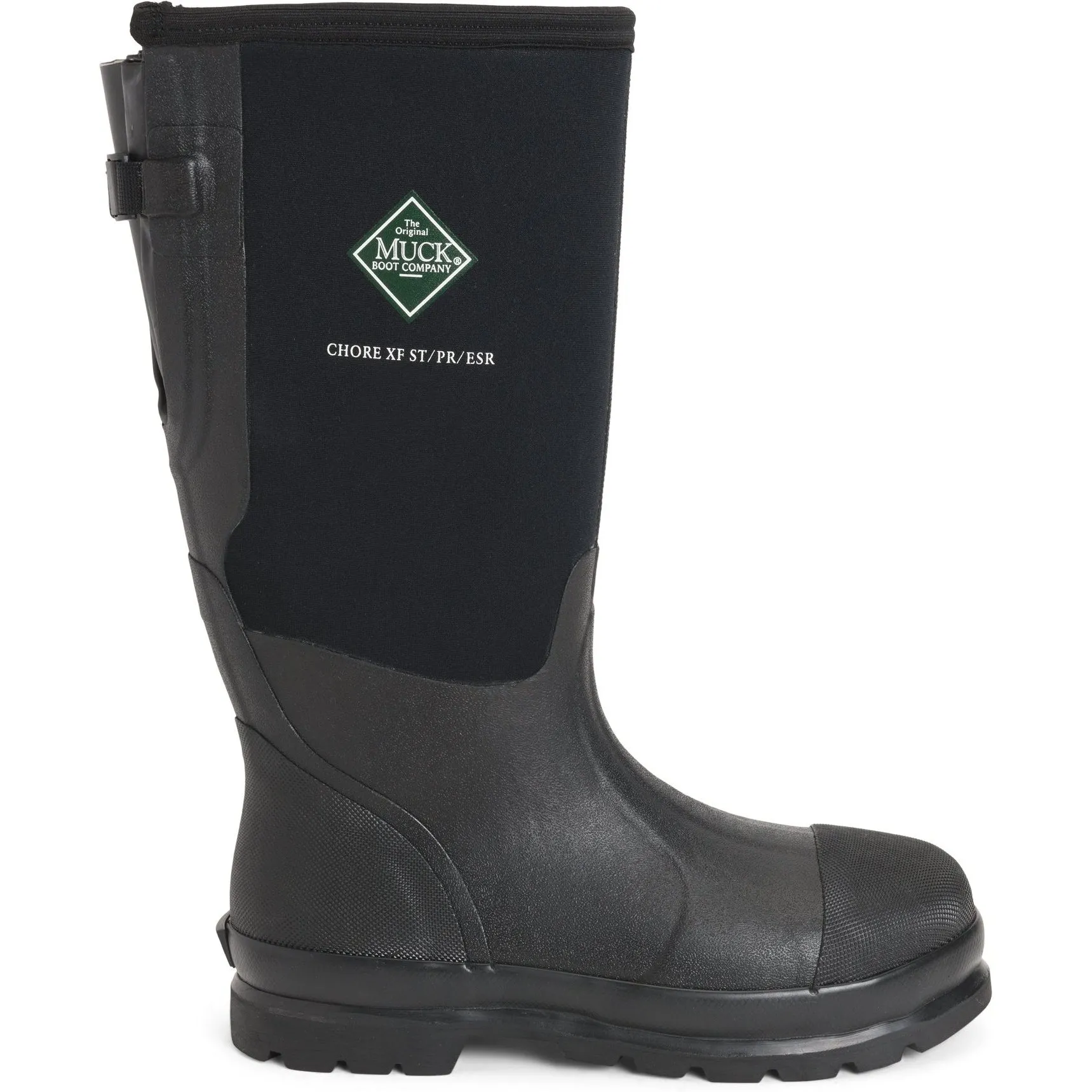 Muck Men's Chore Wide Calf Steel Toe WP Rubber Work Boot - Black - MCXF-STL