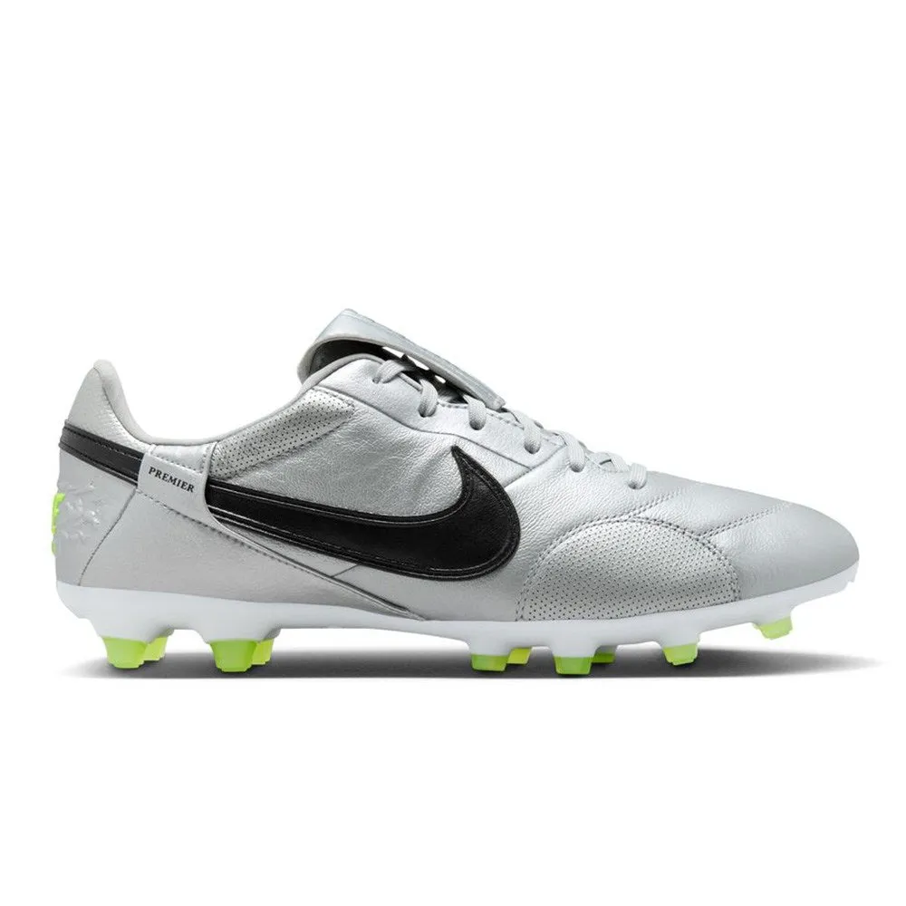 Nike Premier 3 FG Football Boots (Metallic Silver/Black/Volt)