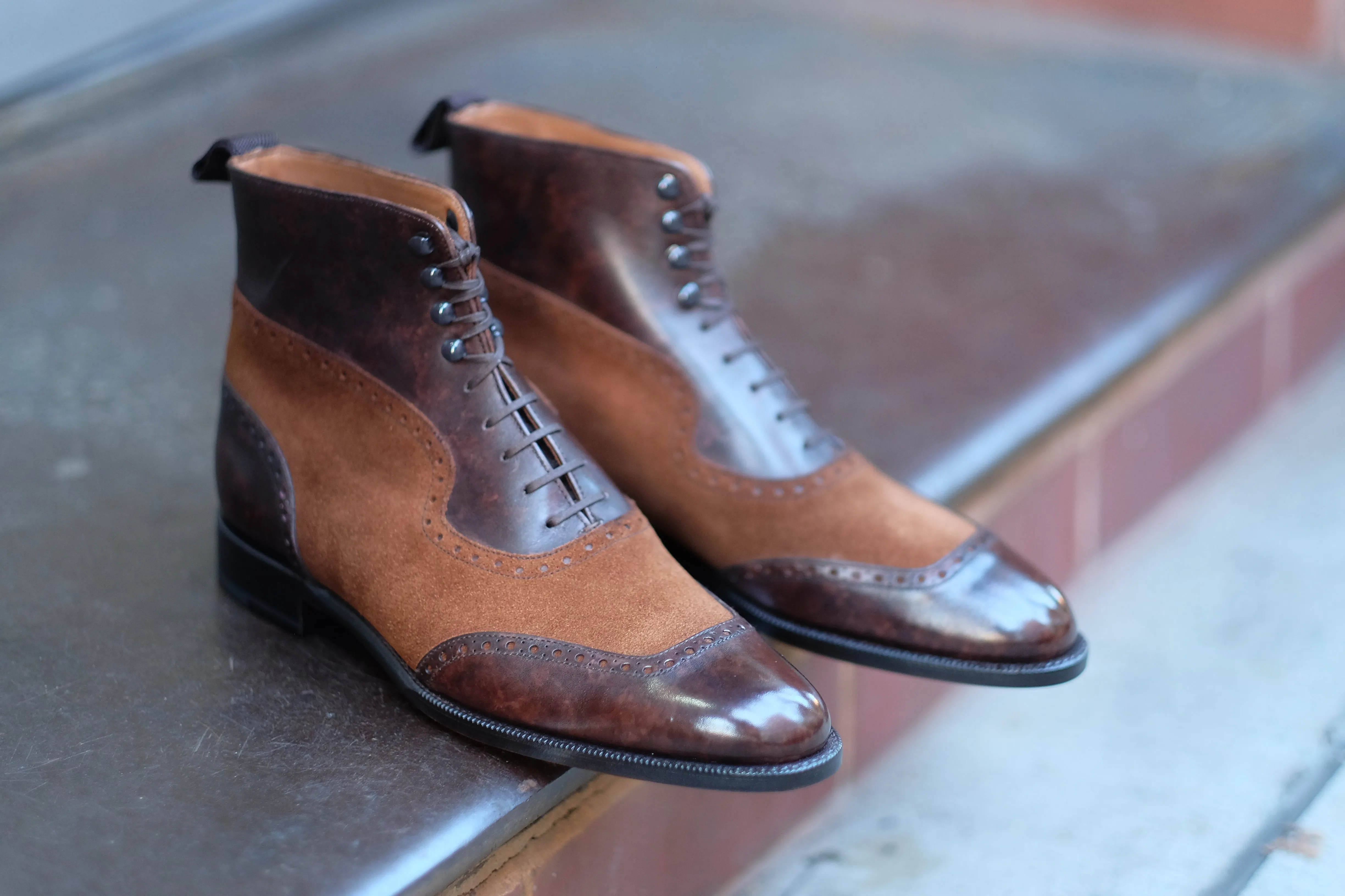 Pinehurst - MTO - Dark Brown Marble Patina / Snuff Suede - TMG Last - Single Leather Sole