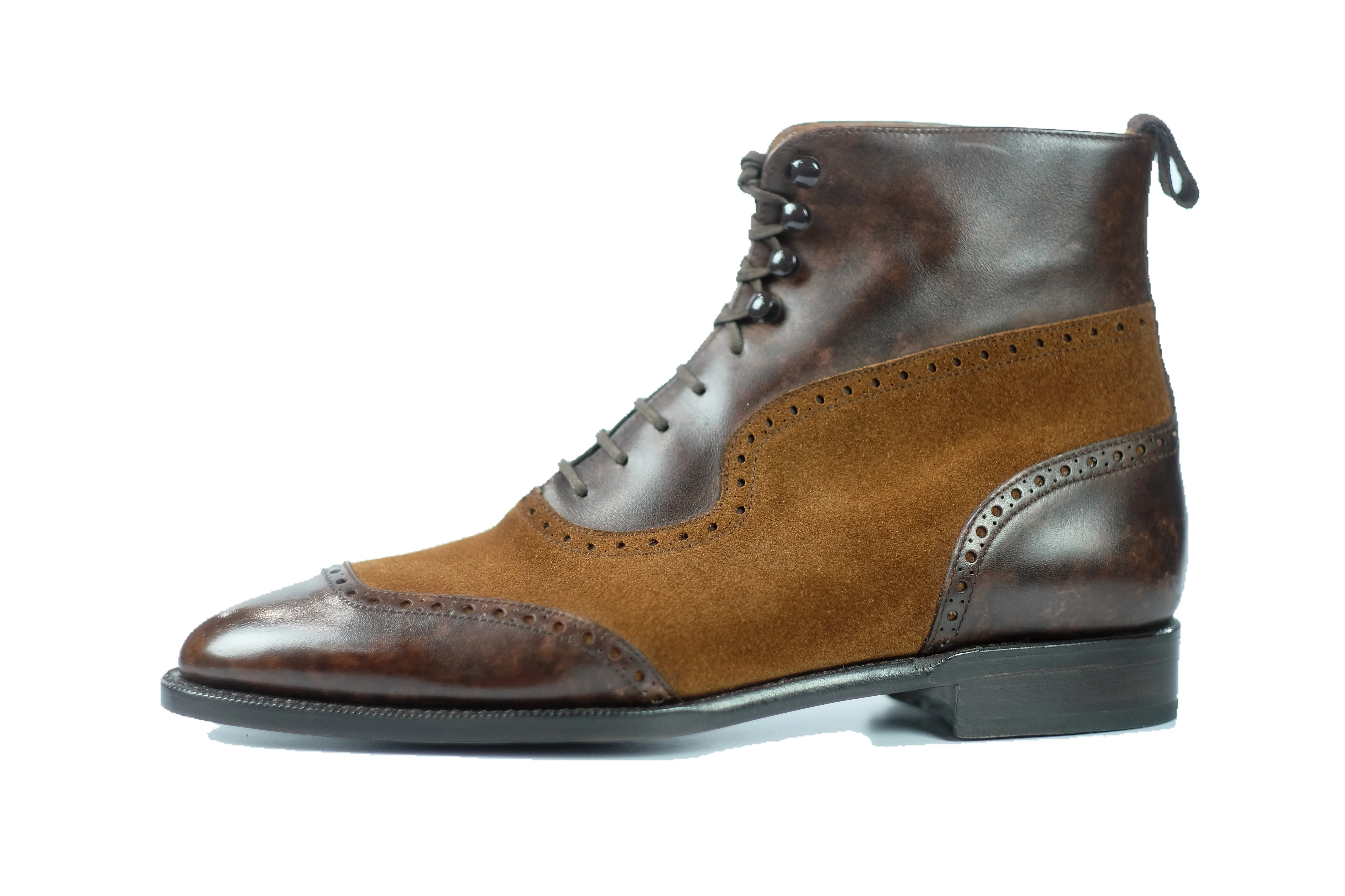 Pinehurst - MTO - Dark Brown Marble Patina / Snuff Suede - TMG Last - Single Leather Sole