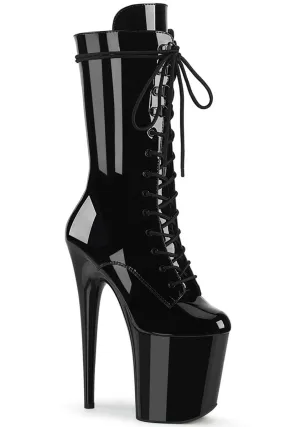 Pleaser USA Flamingo-1050 8inch Pleaser Boots - Patent Black