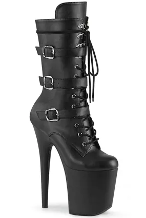 Pleaser USA Flamingo-1053 8inch Pleaser Boots - Matte Black