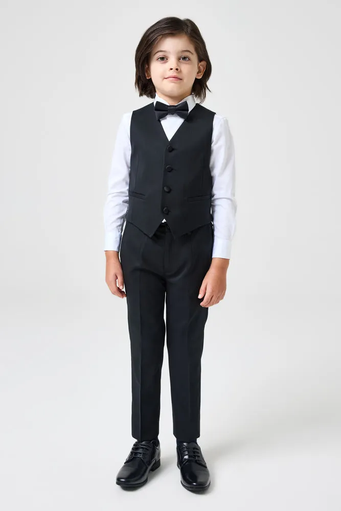 Prince 2 Piece Tuxedo - Black Wool Stretch