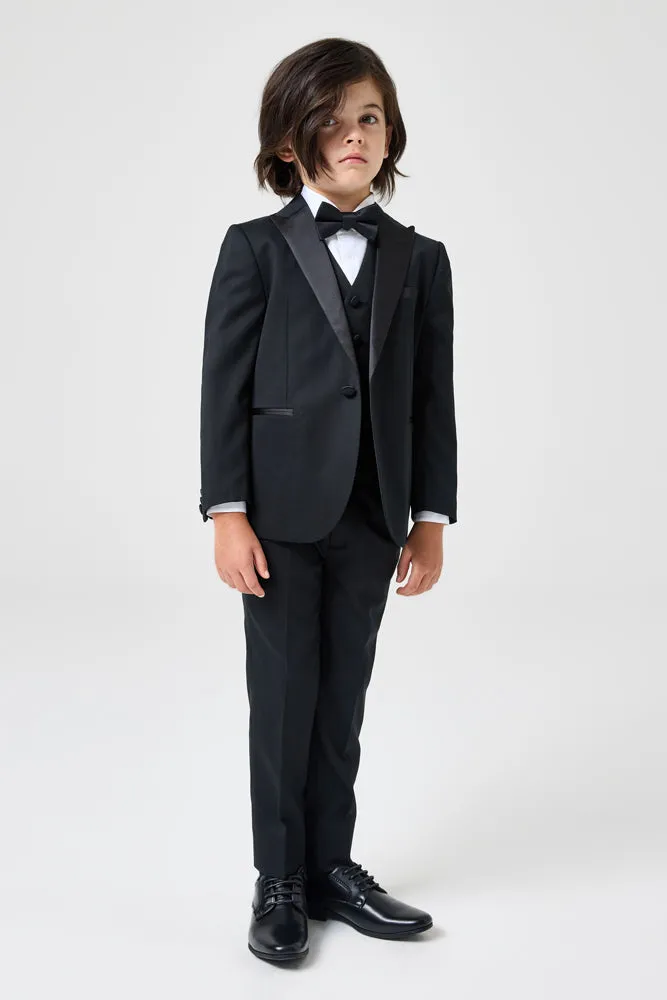 Prince 2 Piece Tuxedo - Black Wool Stretch