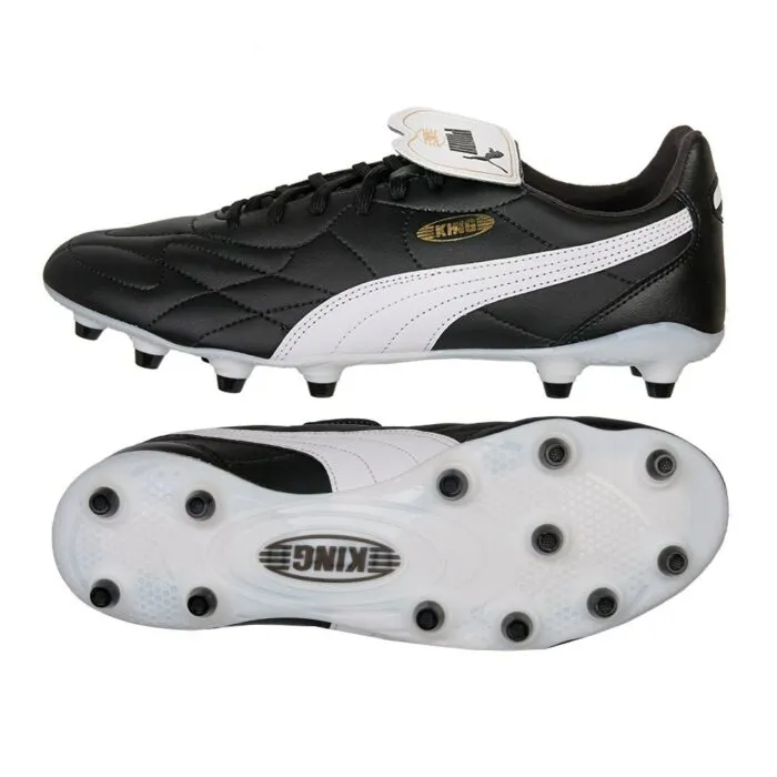 Puma King Top FG/AG Football Boots (Black/White)