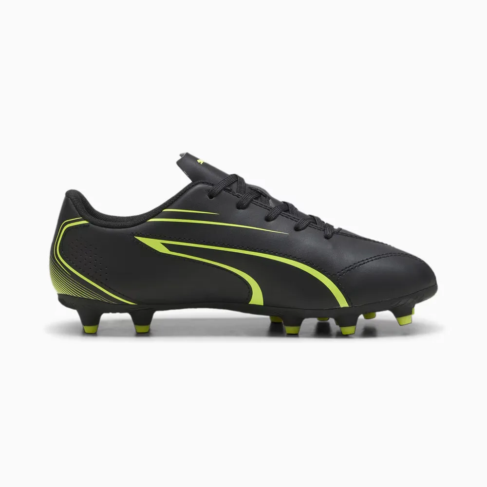 Puma Vitoria Jnr FG/AG Football Boots (Black/Electric Lime)