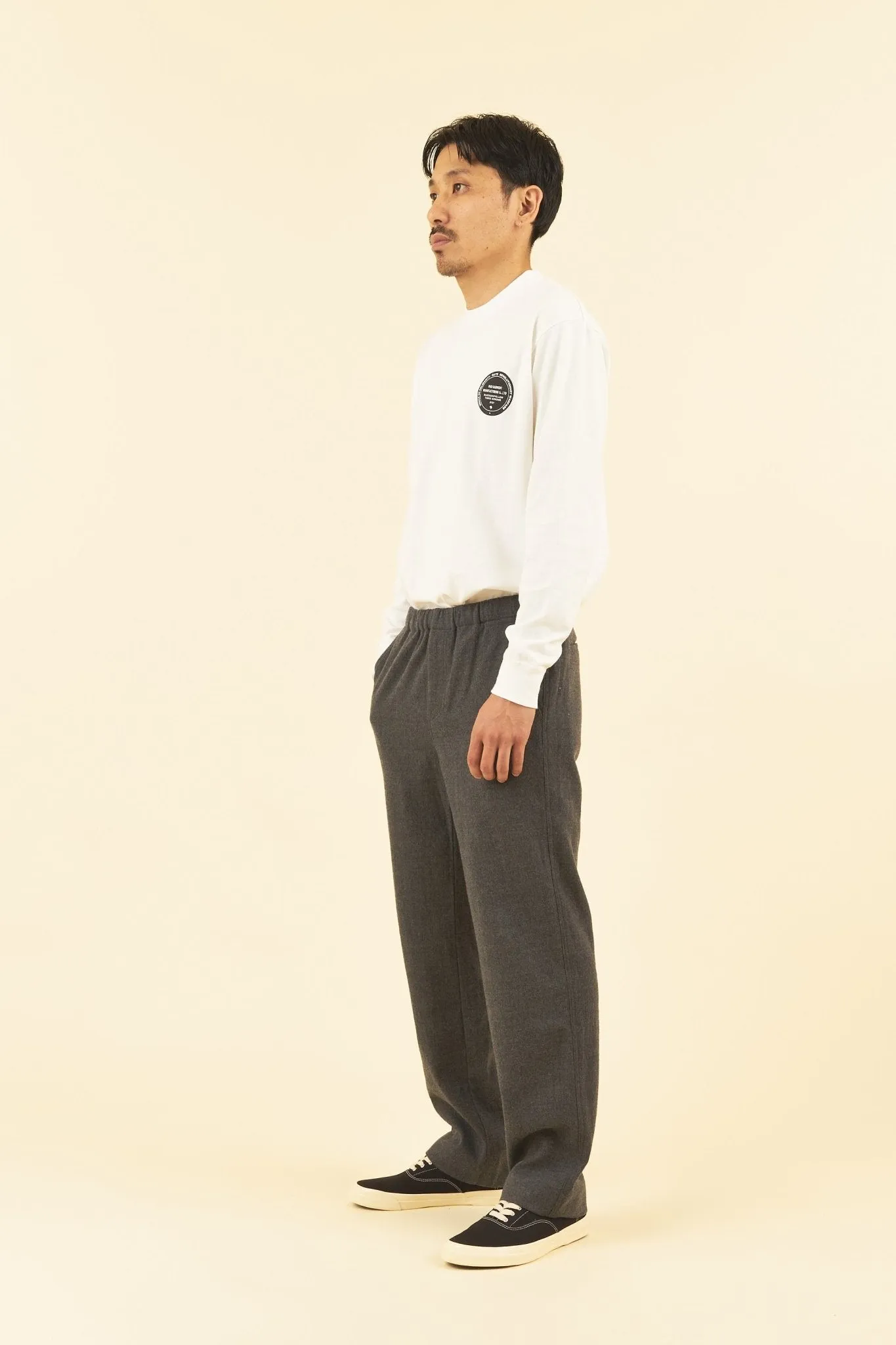 Rats Wool Knit Easy Pants - Charcoal