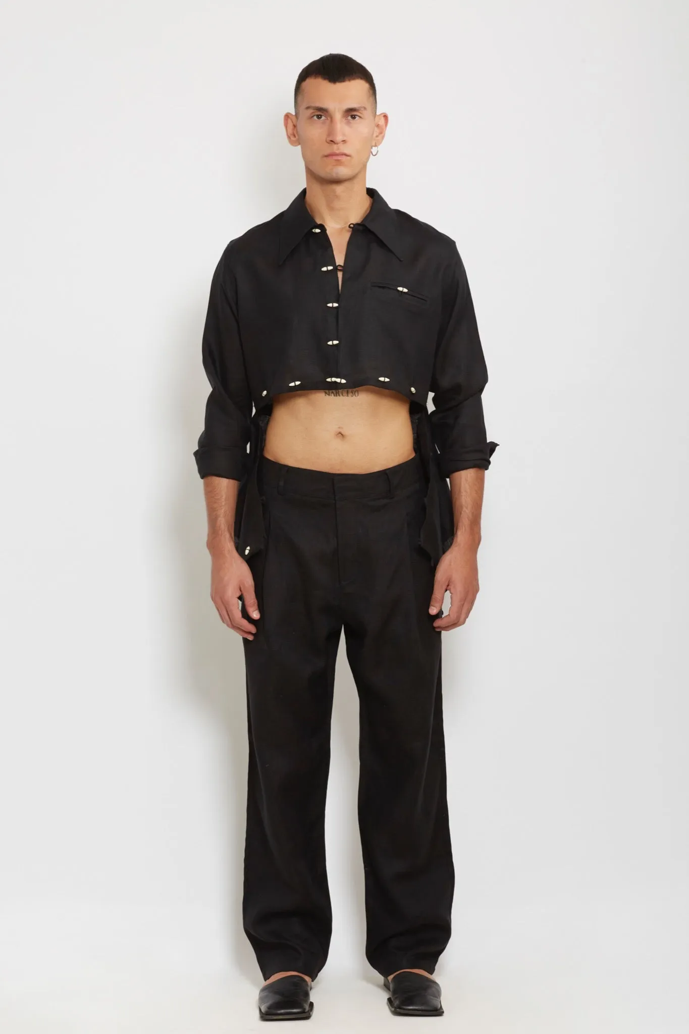 Rico: Black Linen Pants