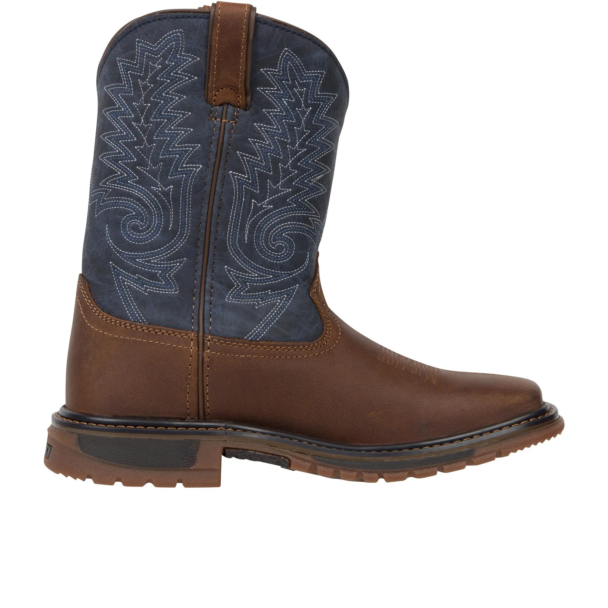 Rocky Youth Ride FLX Western Boot Denim Brown