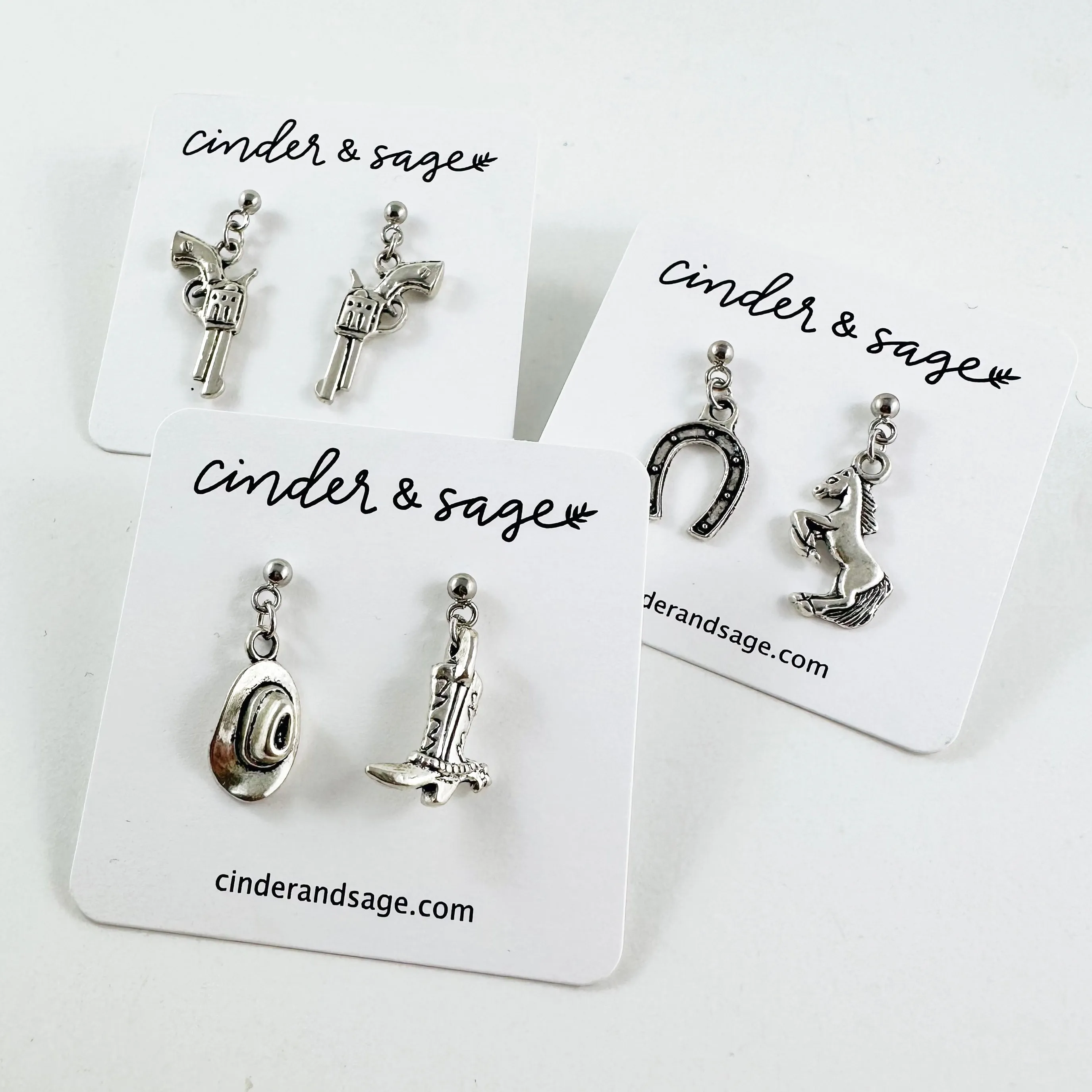 “Saddle Up” Earrings - Silver