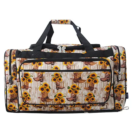 SALE! Sunflower Cowgirl Boots NGIL Canvas 23 Duffle Bag