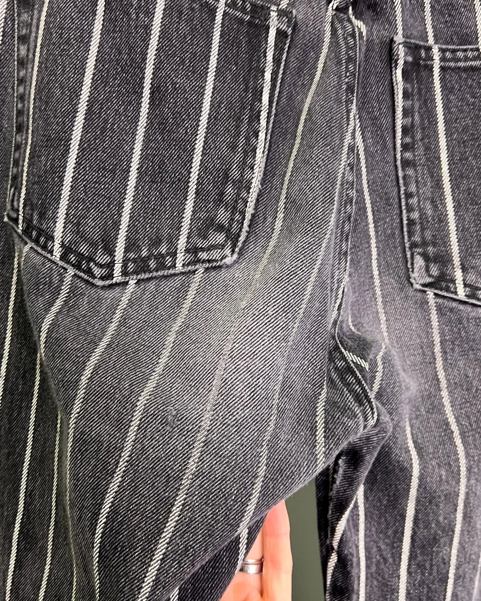 Size 26 - Reformation Black and White Stripe Roper Jeans