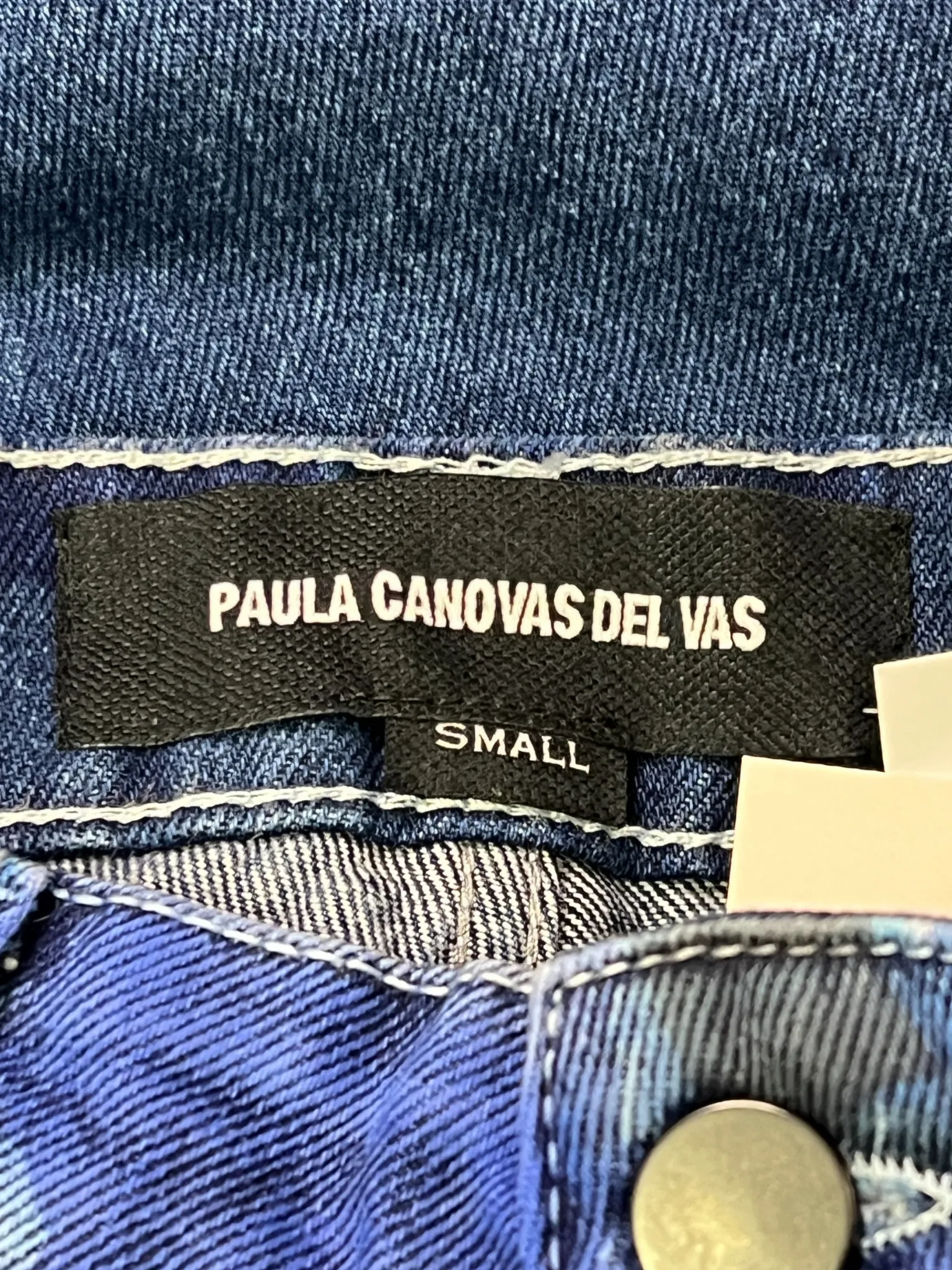 Size S - Paula Canovas Del Vas Blue Printed Jeans