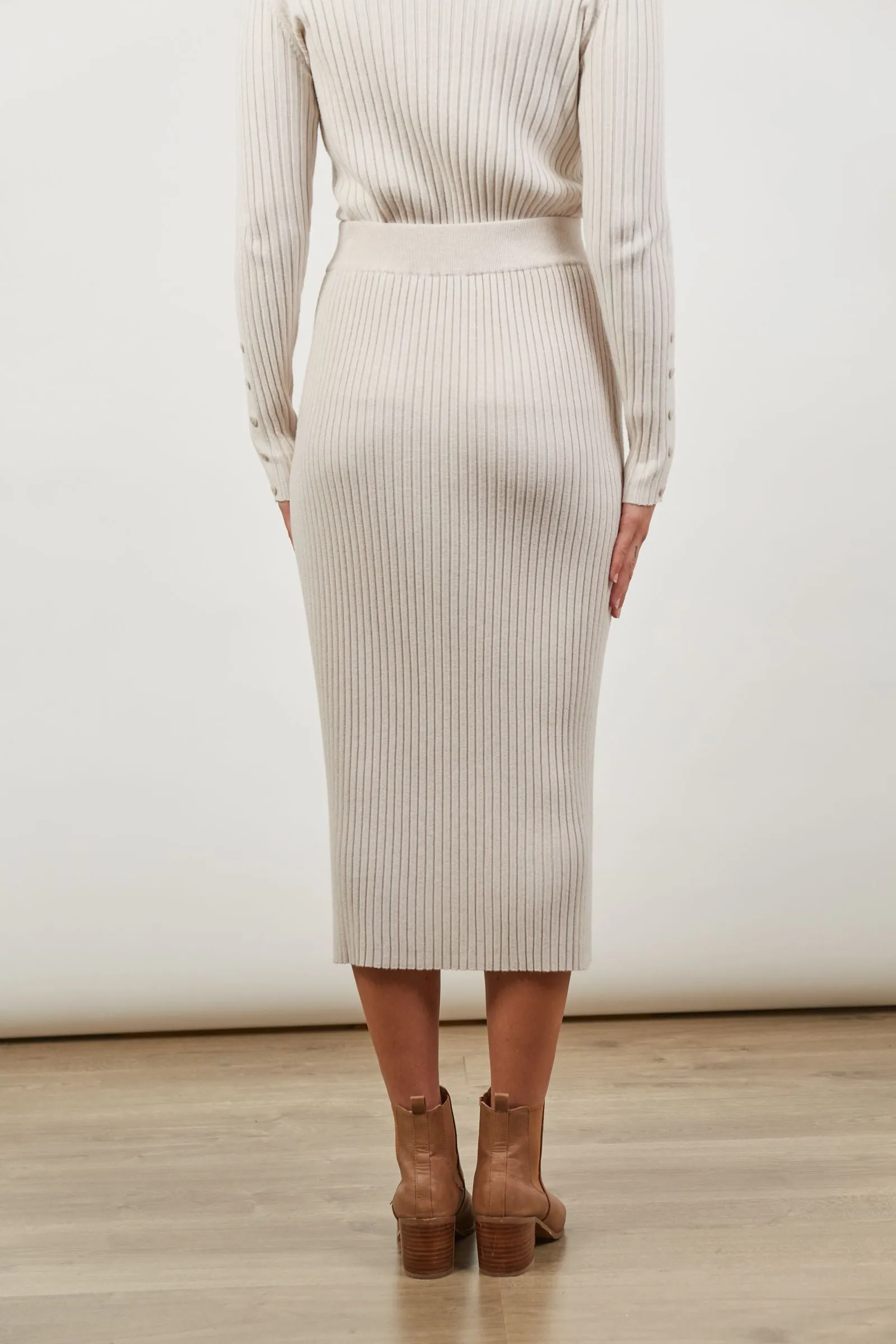 Skyline Knit Skirt (Creme)