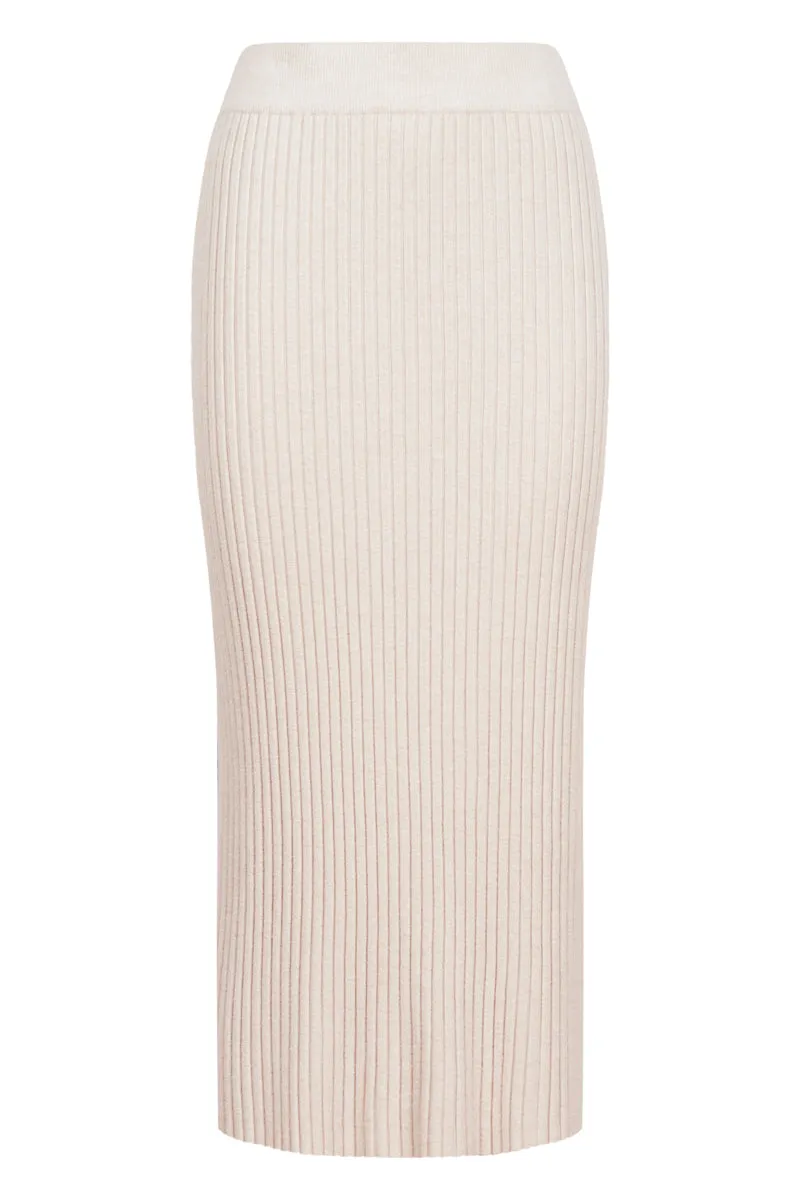 Skyline Knit Skirt, Creme