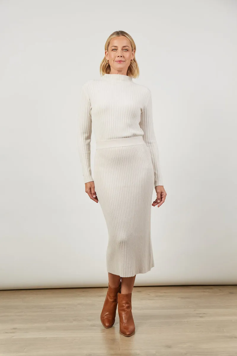 Skyline Knit Skirt, Creme