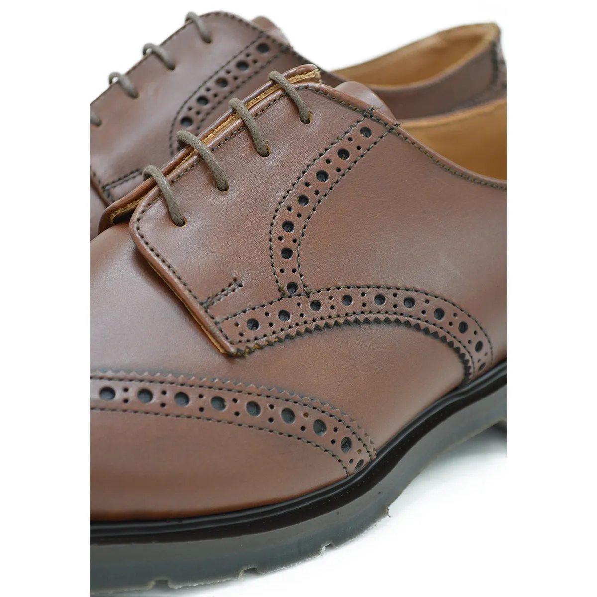 SOLOVAIR Premium Gibson Brogue Shoe -Chestnut