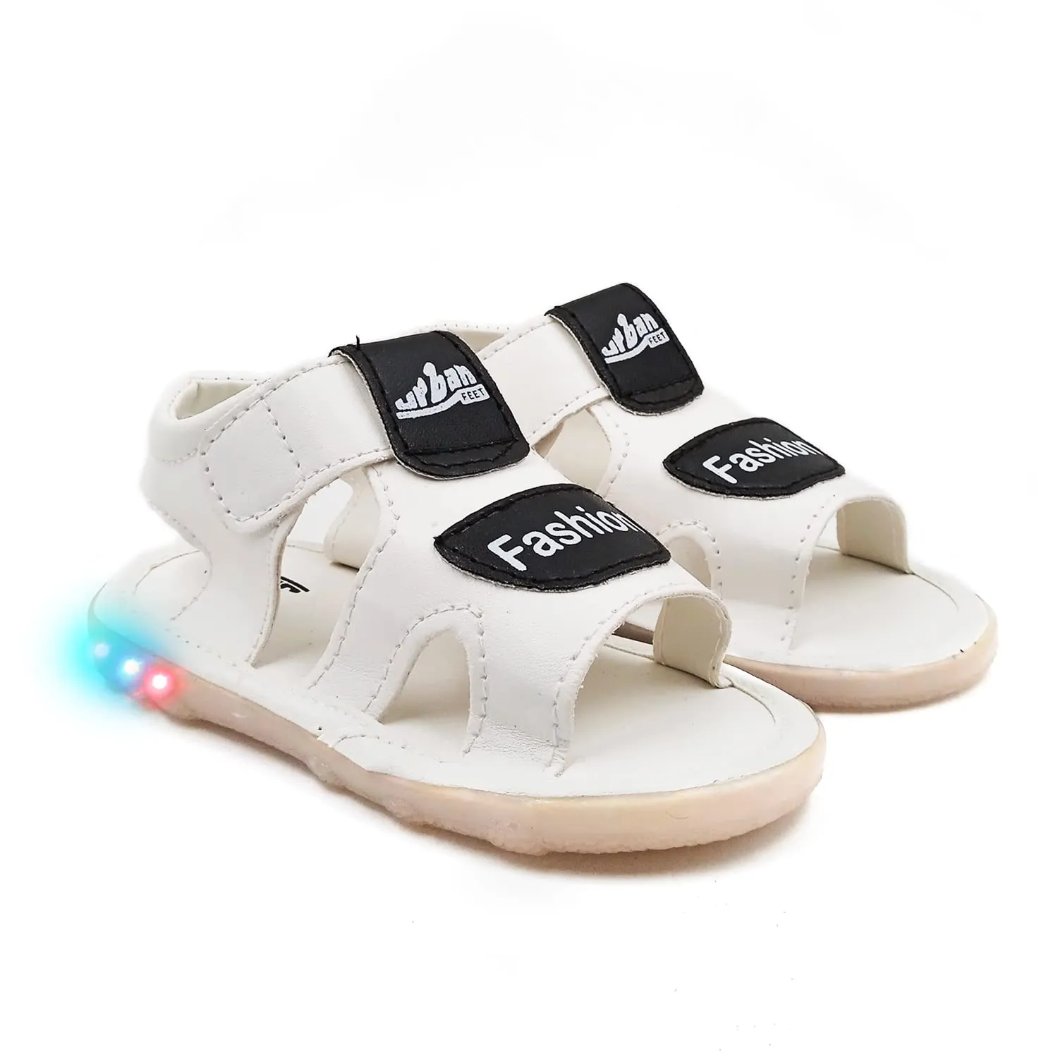 Stylish LED Light Floaters Sandals | Black & White