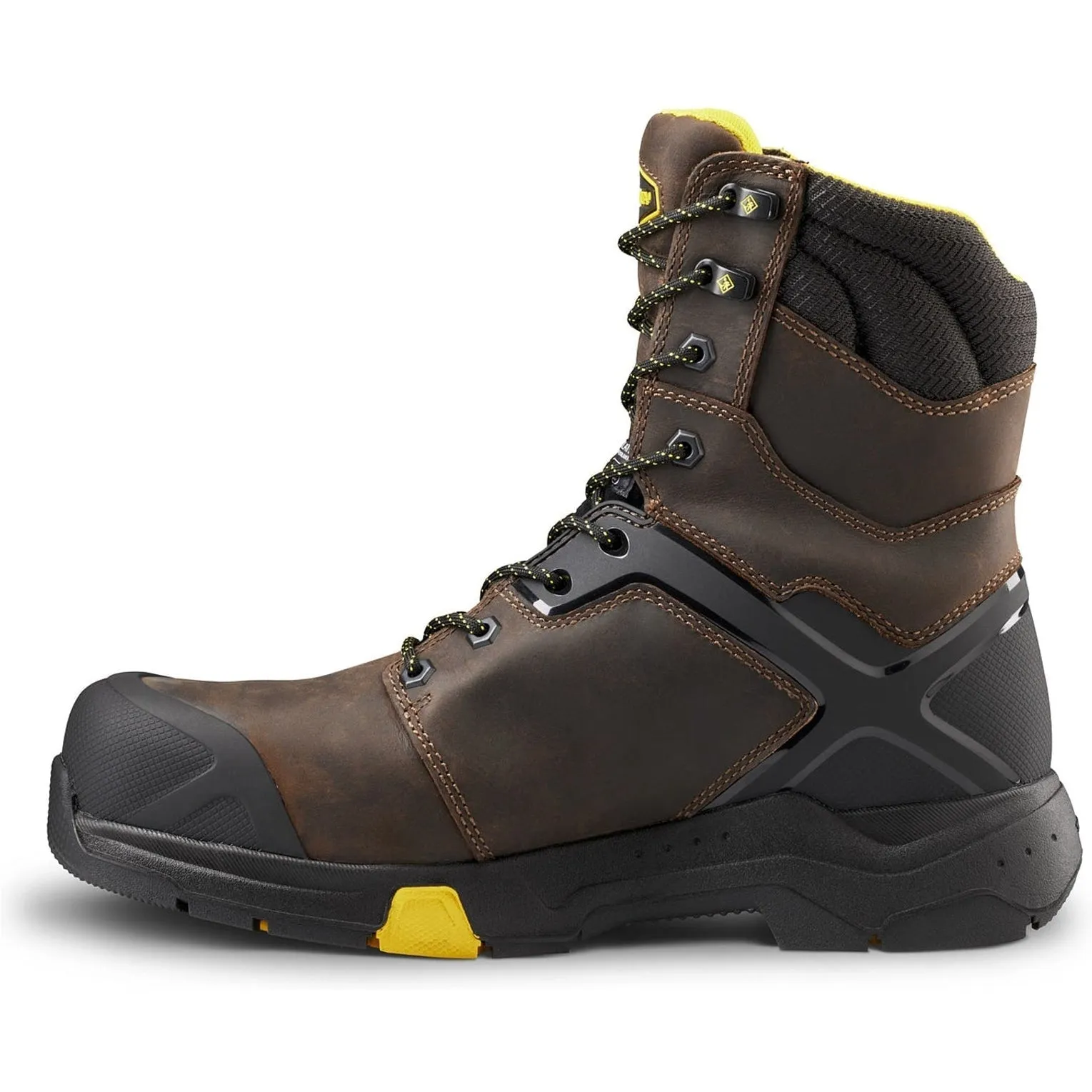 Terra Men's Carbine 8" Comp Toe WP Safety  Work Boot -Brown- 4TCRBN