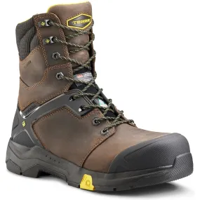 Terra Men's Carbine 8" Comp Toe WP Safety  Work Boot -Brown- 4TCRBN