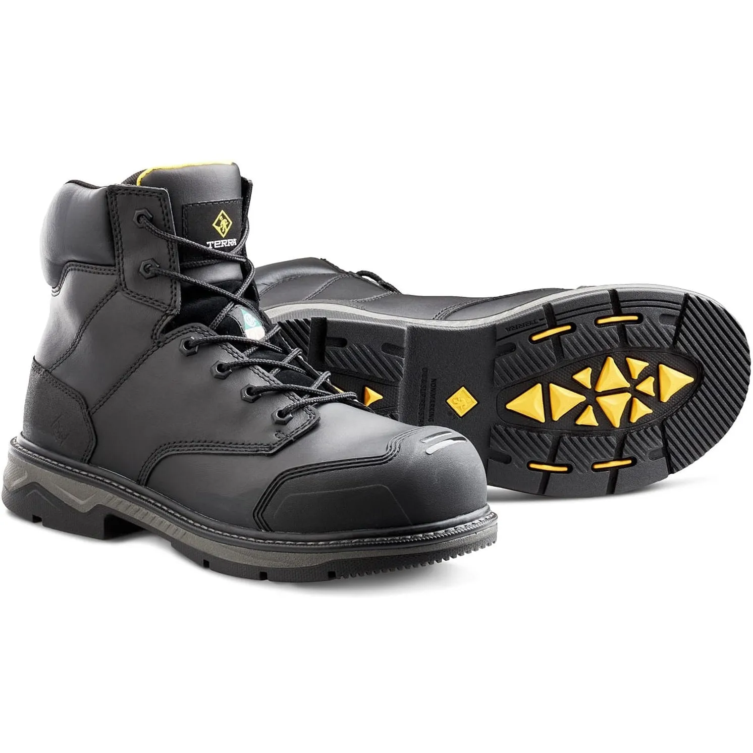 Terra Men's Patton 6 AT Waterproof Safety Work Boot -Black- 4NS6BK