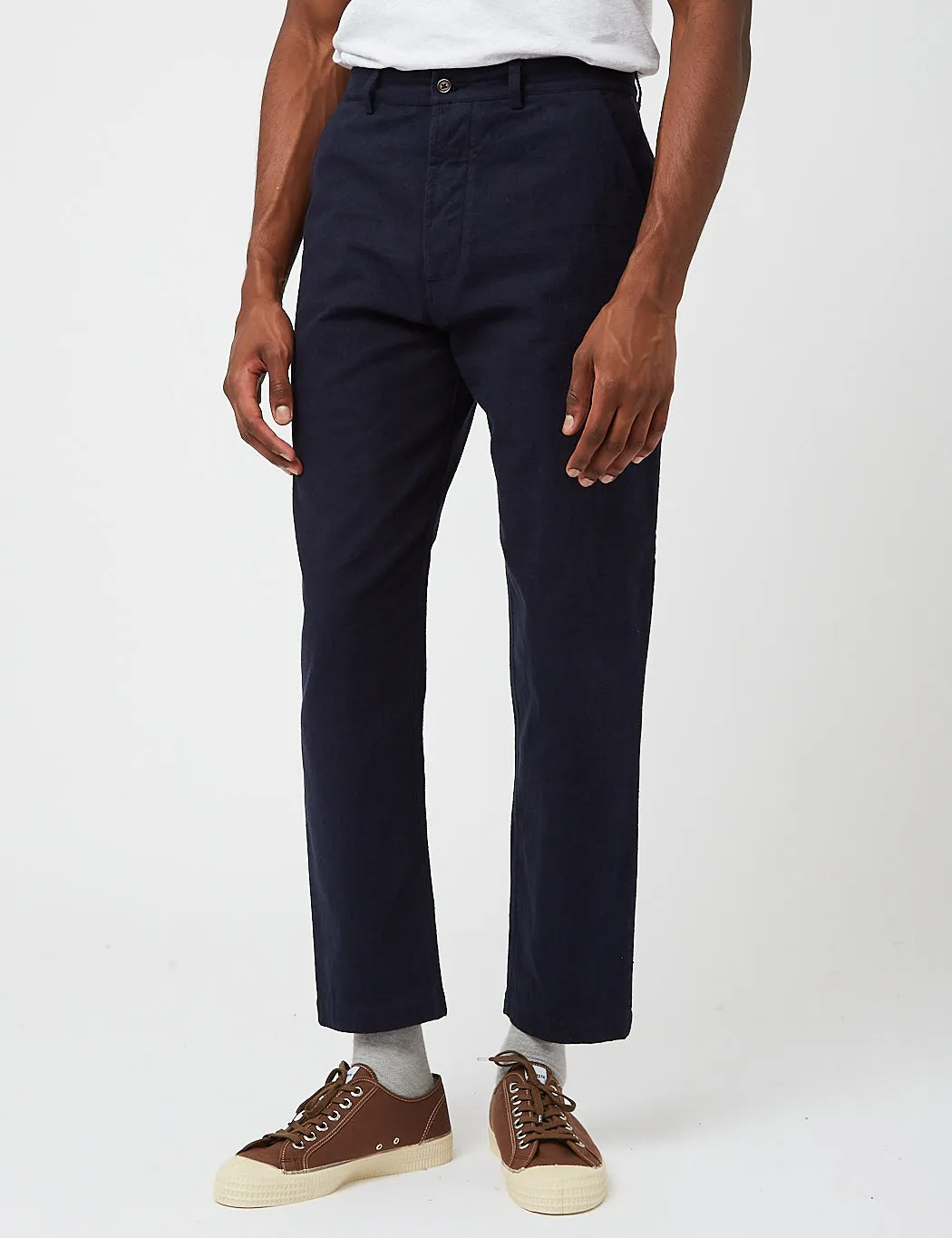 Universal Works Military Chino (Nebraska Cotton) - Navy Blue