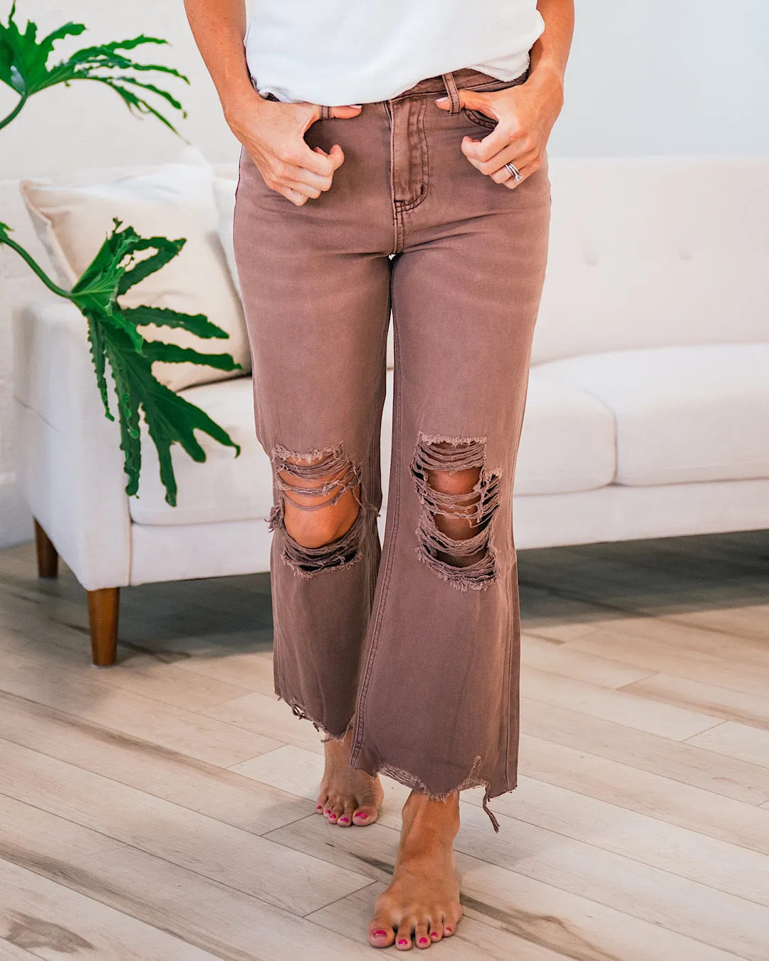 Vervet Aztec 90's Crop Flare Jeans