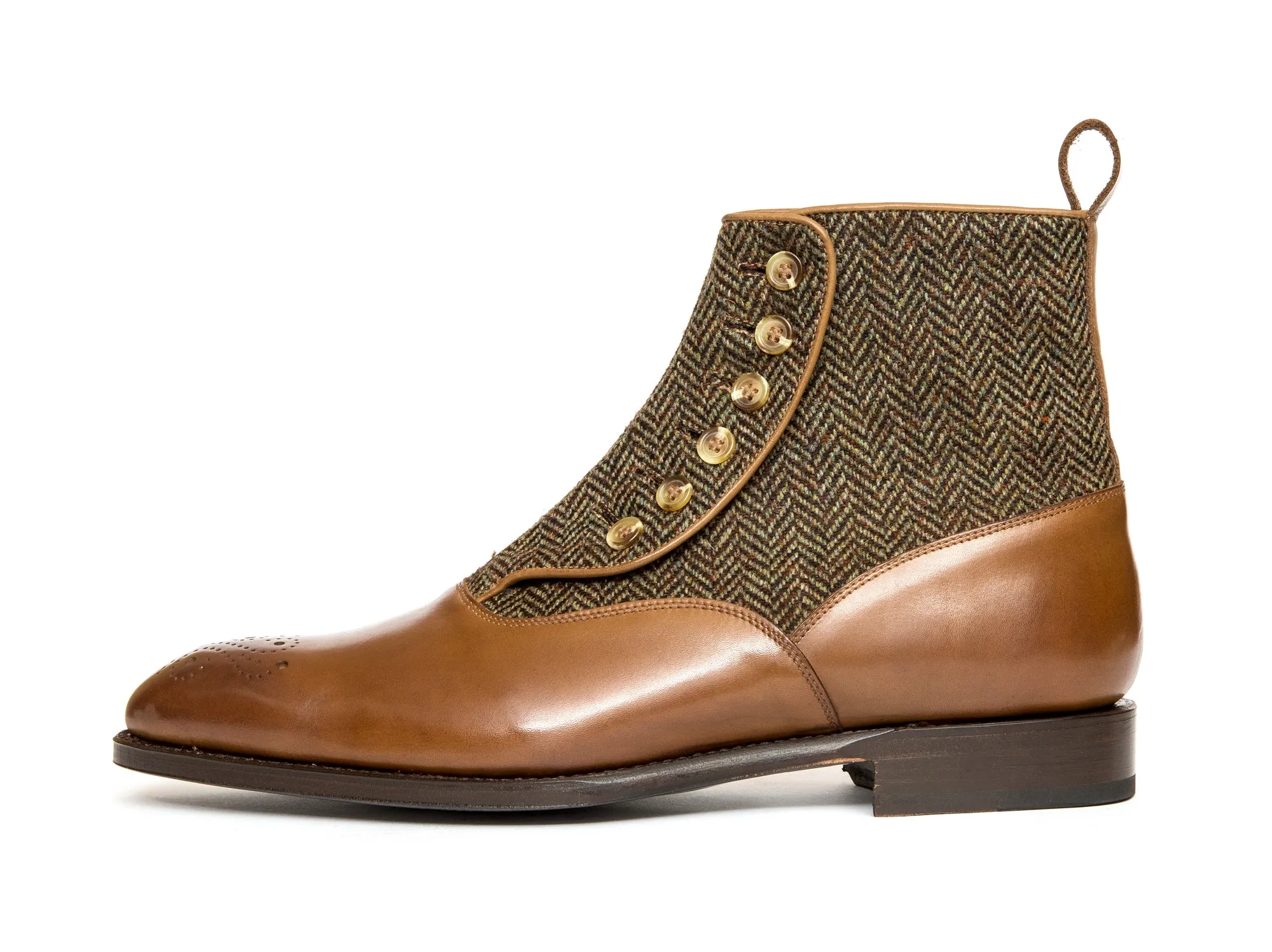 Westlake - MTO - Hazel Calf / Forest Tweed - NGT Last - Single Leather Sole