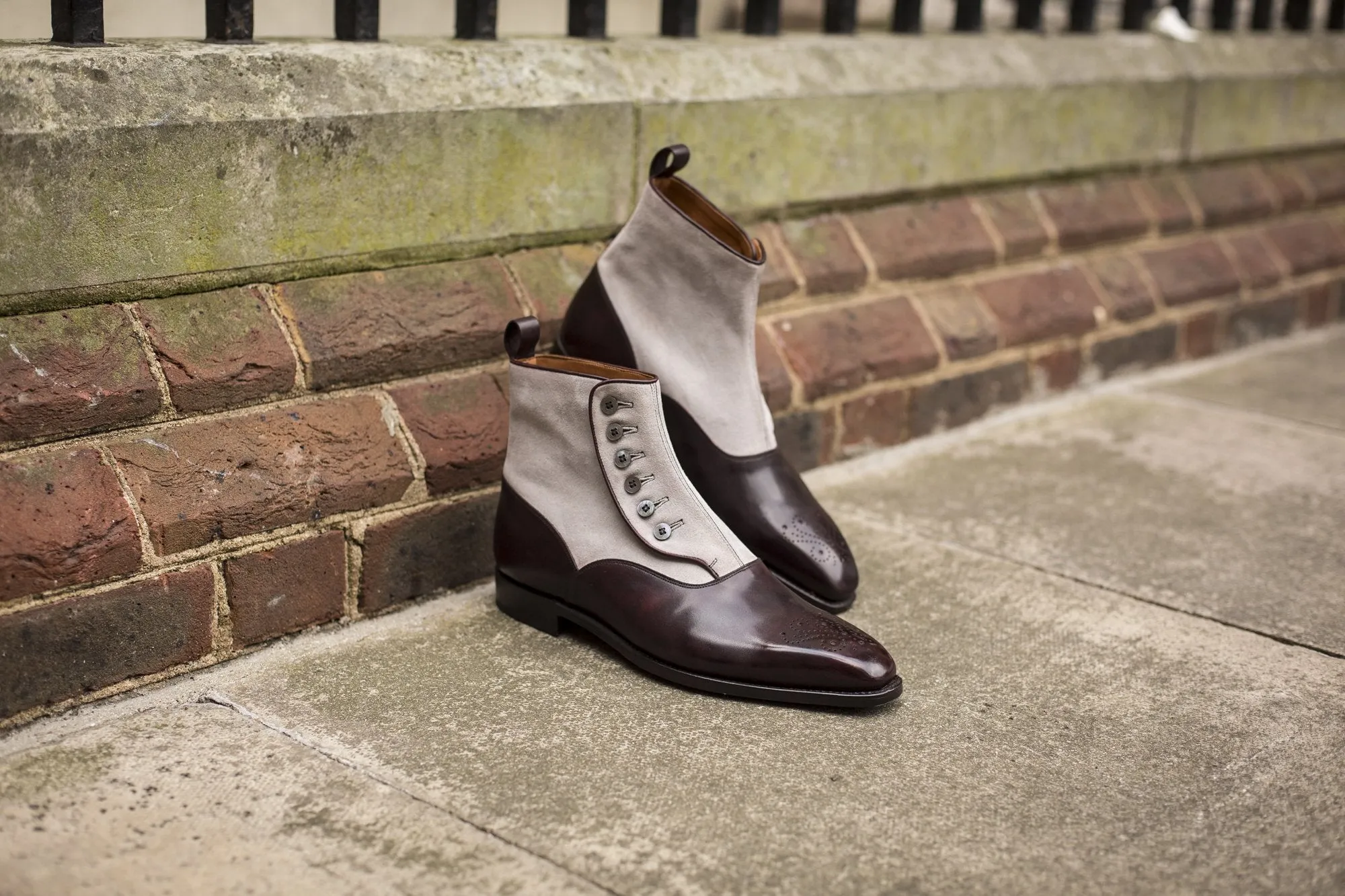 Westlake - MTO - Plum Museum Calf / Pearl Grey Suede - MGF Last - Single Leather Sole